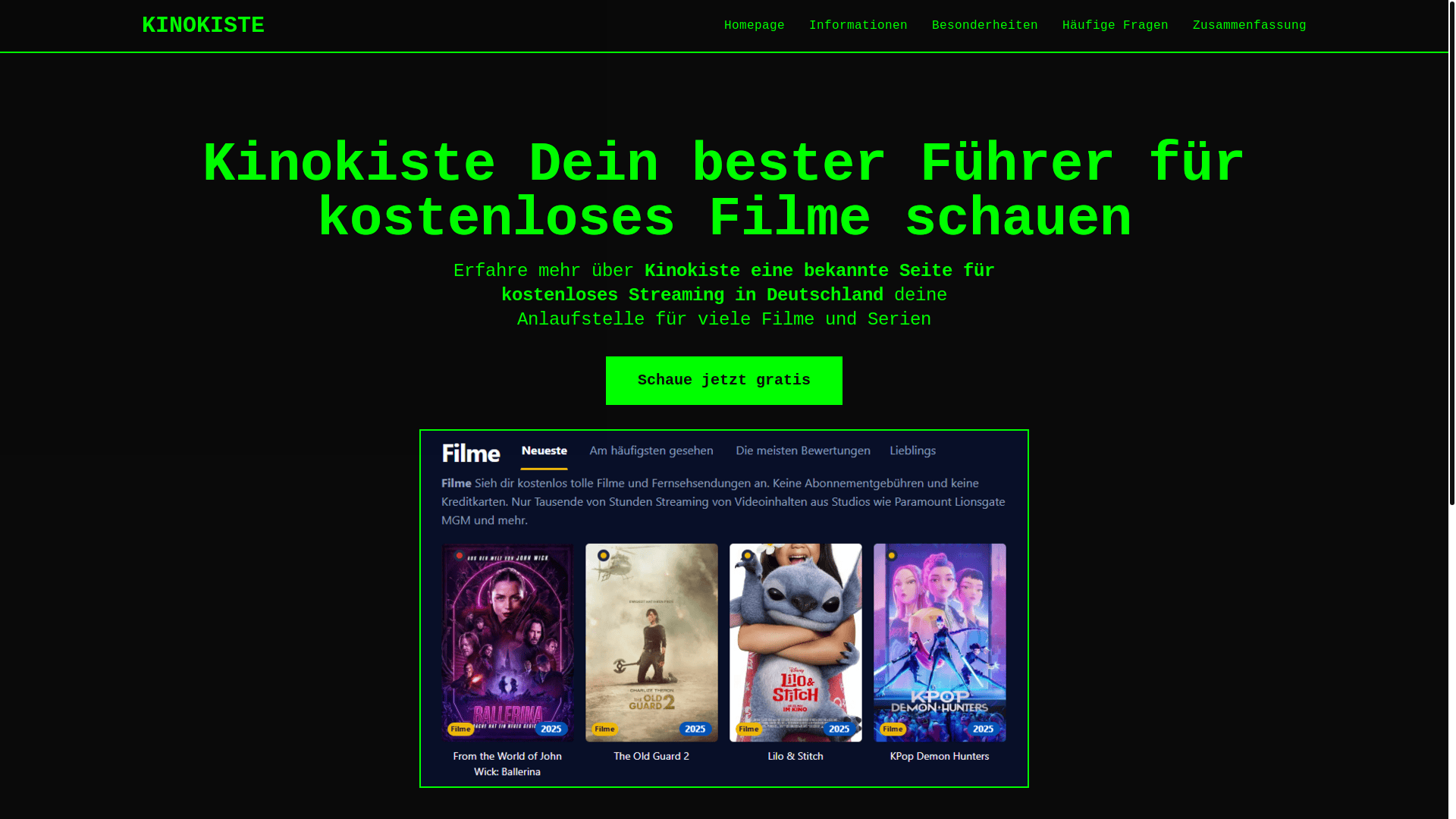 website screenshot of https://kinokiste-fs25.pages.dev/
