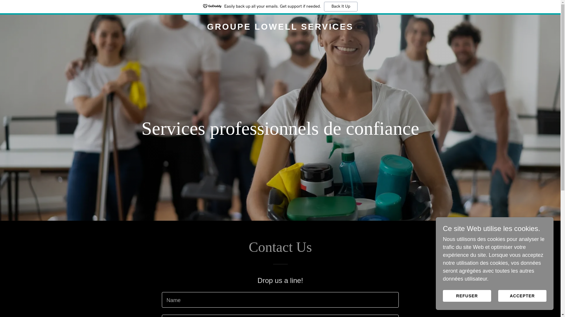 website screenshot of https://groupelowellservices.com/