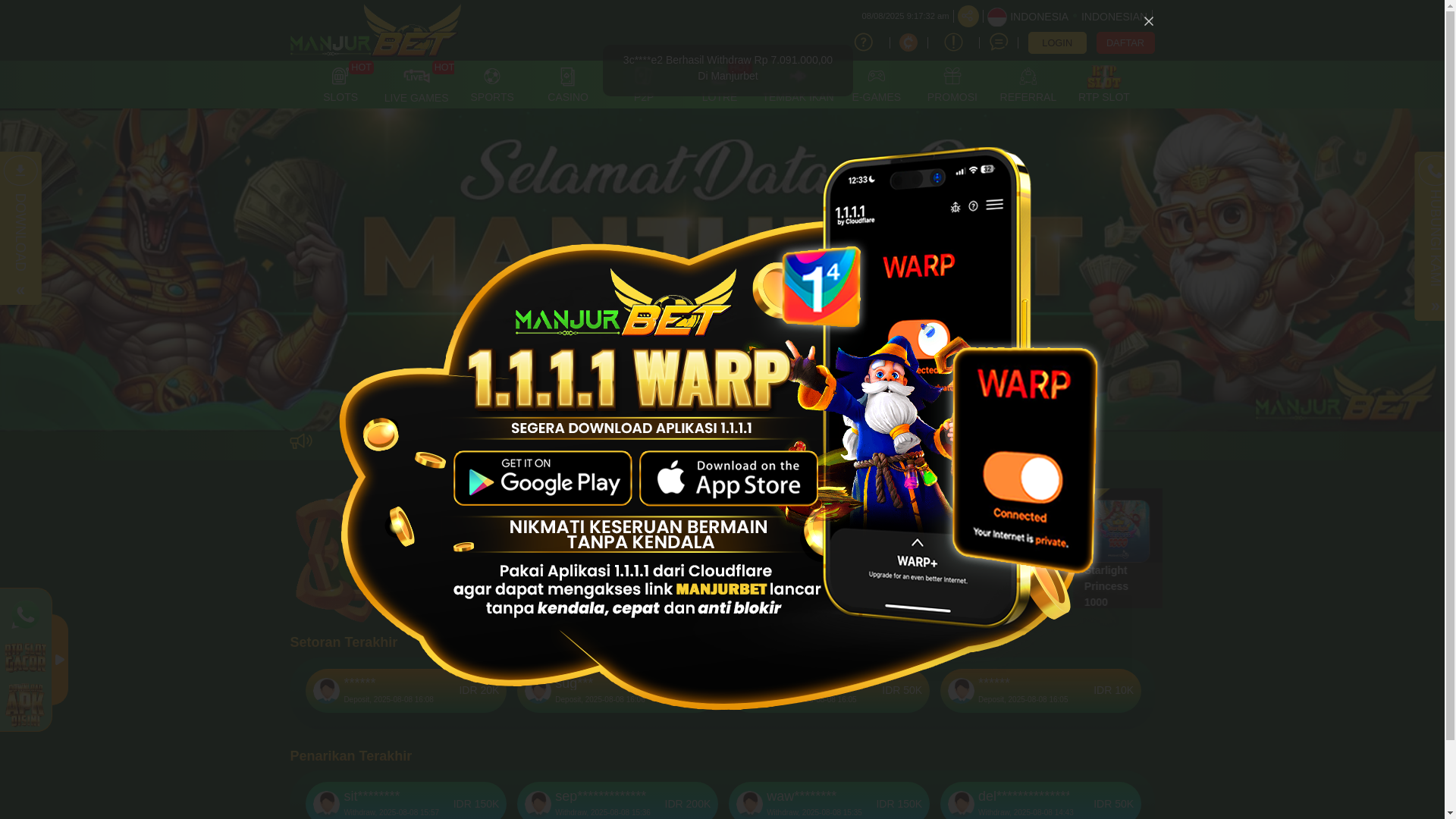 website screenshot of https://manjuramp.site/