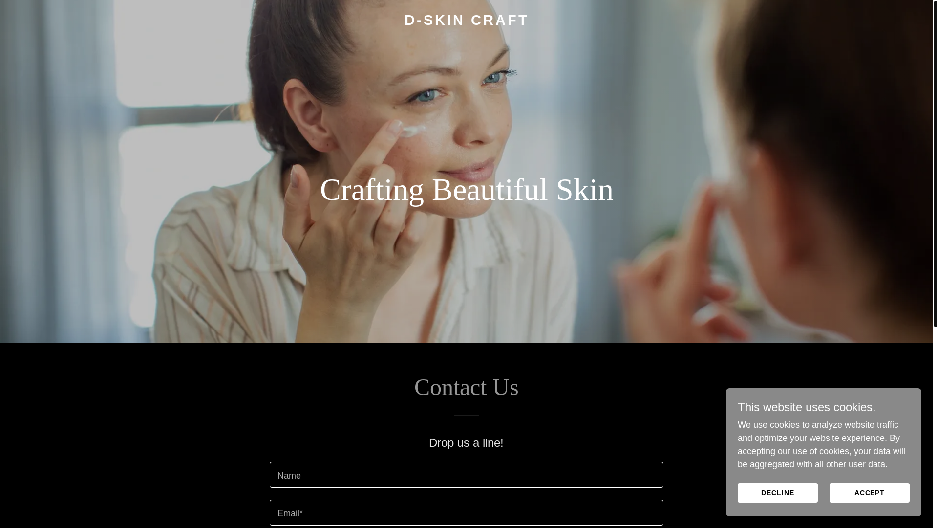 website screenshot of https://d-skincraft.com/