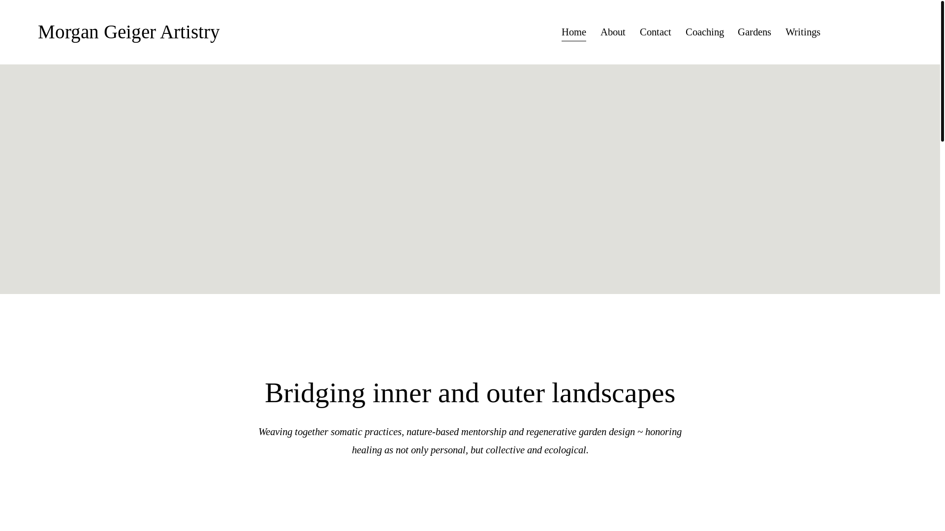 website screenshot of https://morgangeigerartistry.com/