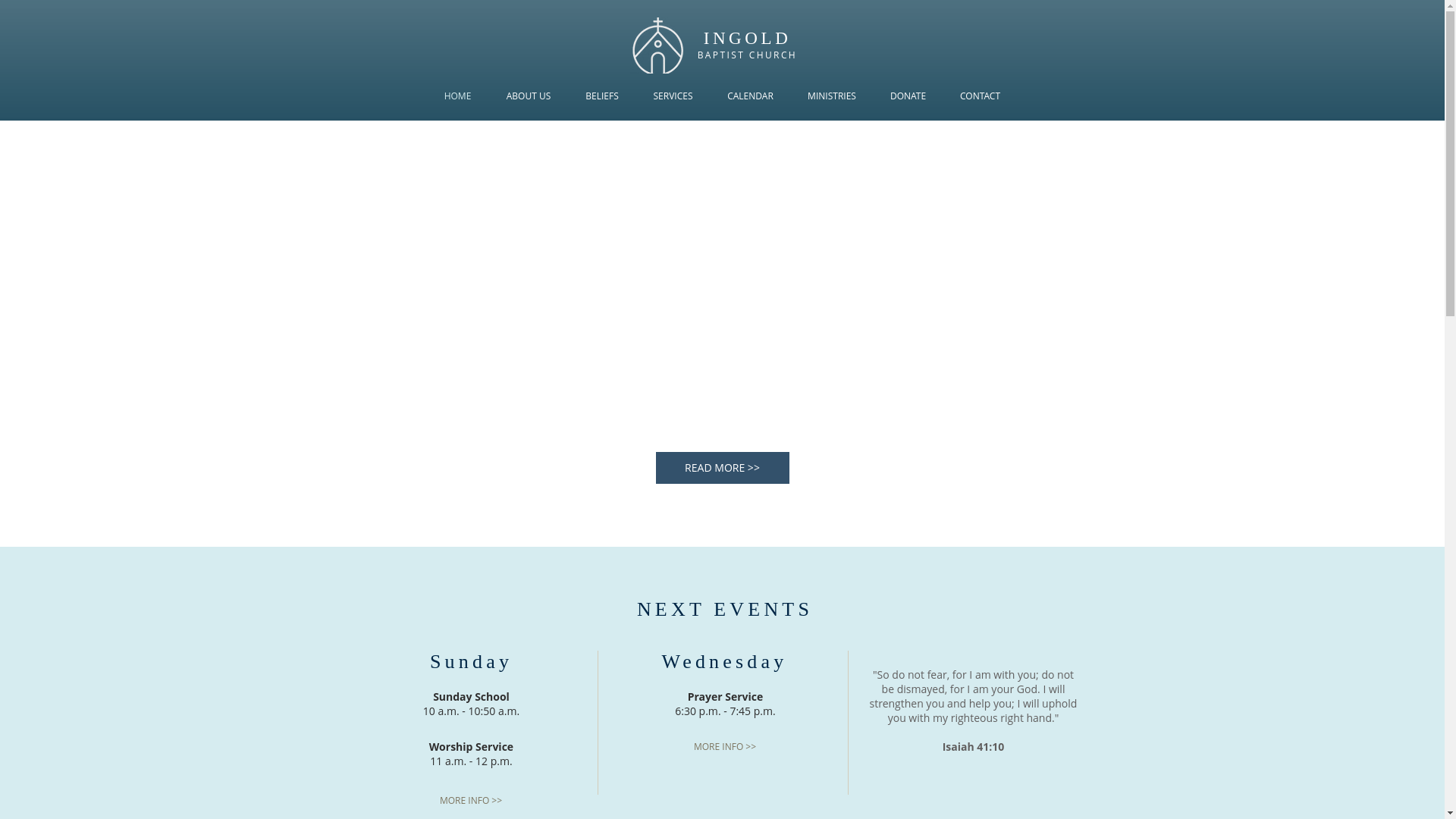 website screenshot of https://ingoldbaptistchurch.org/