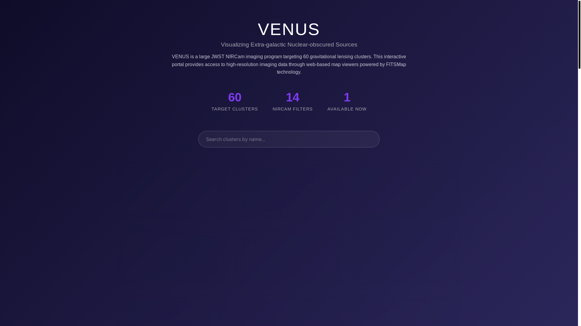 website screenshot of https://jwst-venus.pages.dev/