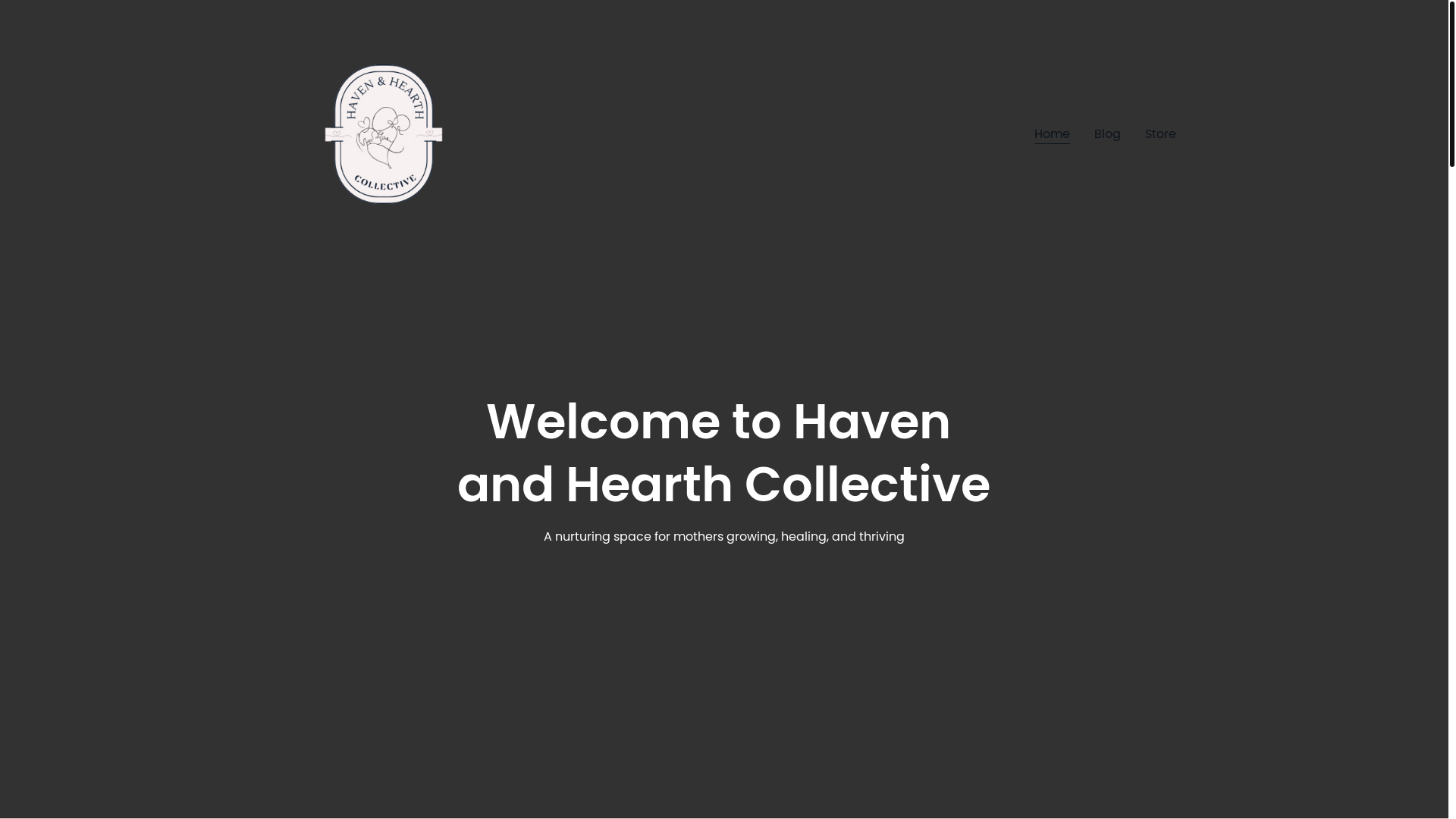 website screenshot of https://havenandhearthcollective.com/