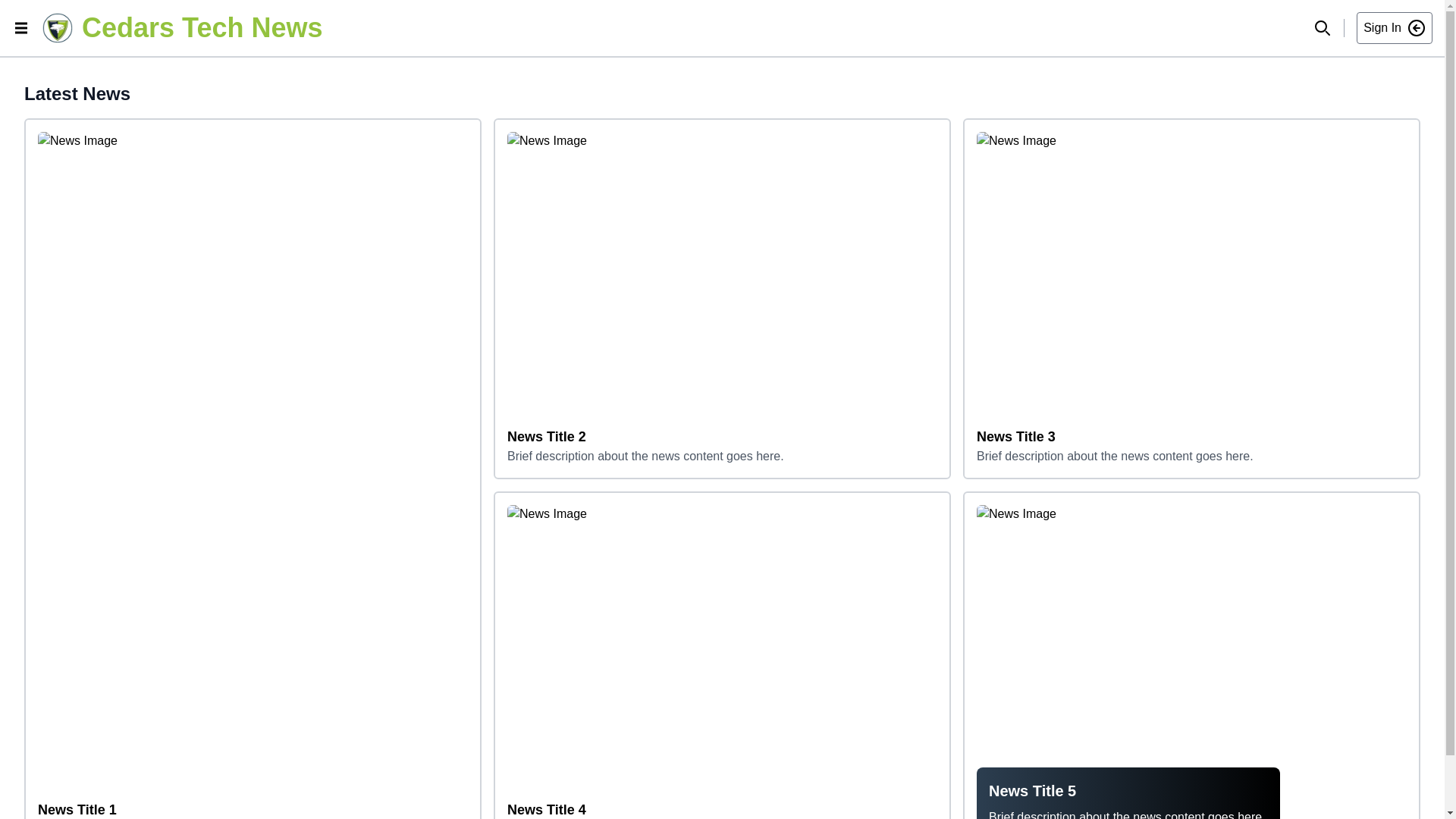 website screenshot of https://cedarstechnews.co.uk/