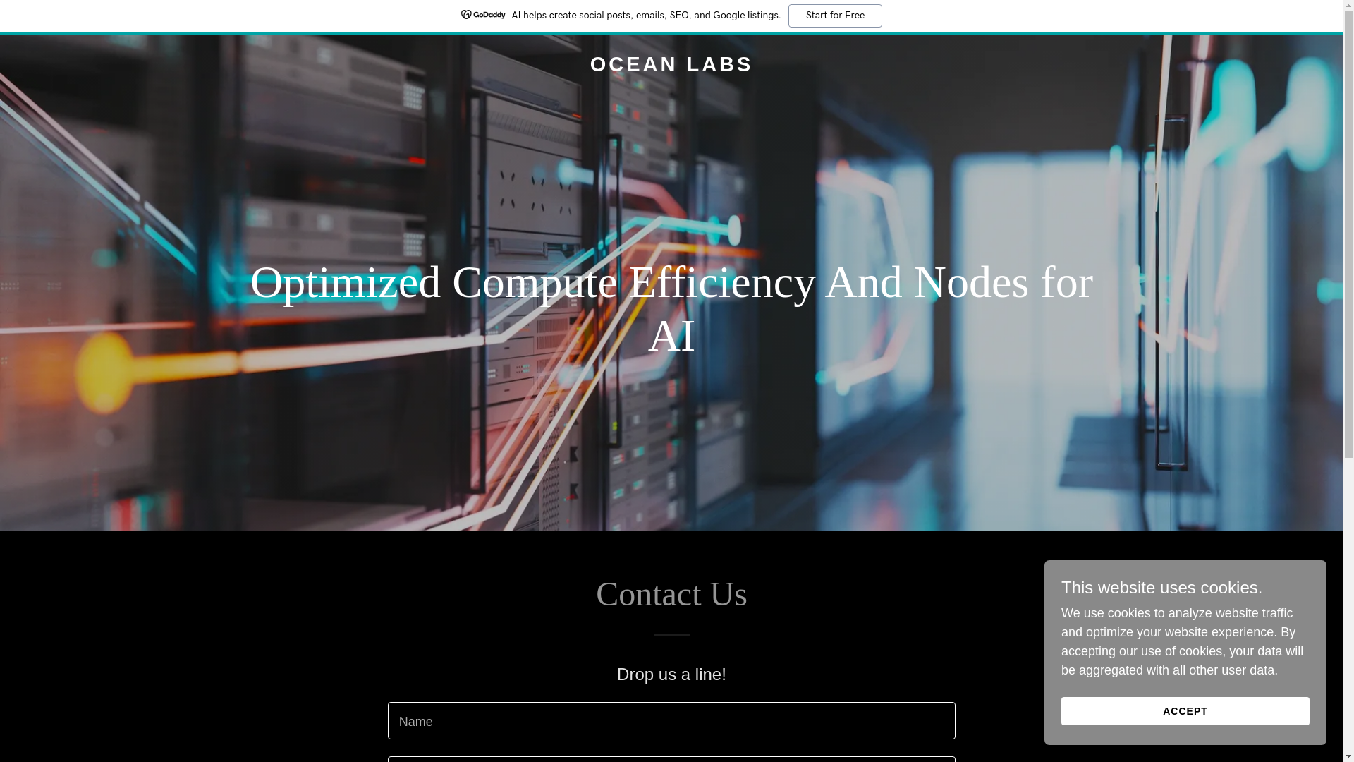 website screenshot of https://theoceanlabs.ai/
