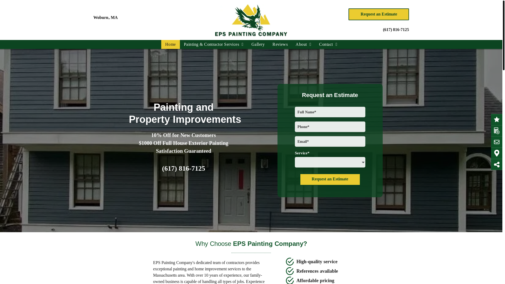 website screenshot of https://epspaintingwork.com/