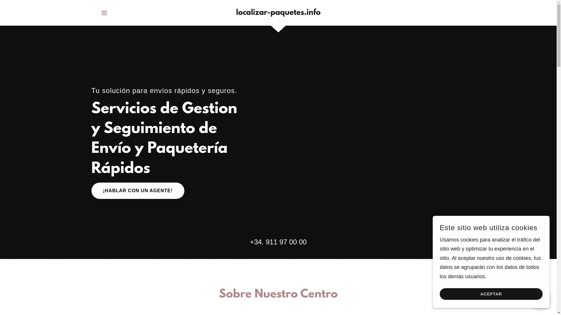 website screenshot of https://localizar-paquetes.info/