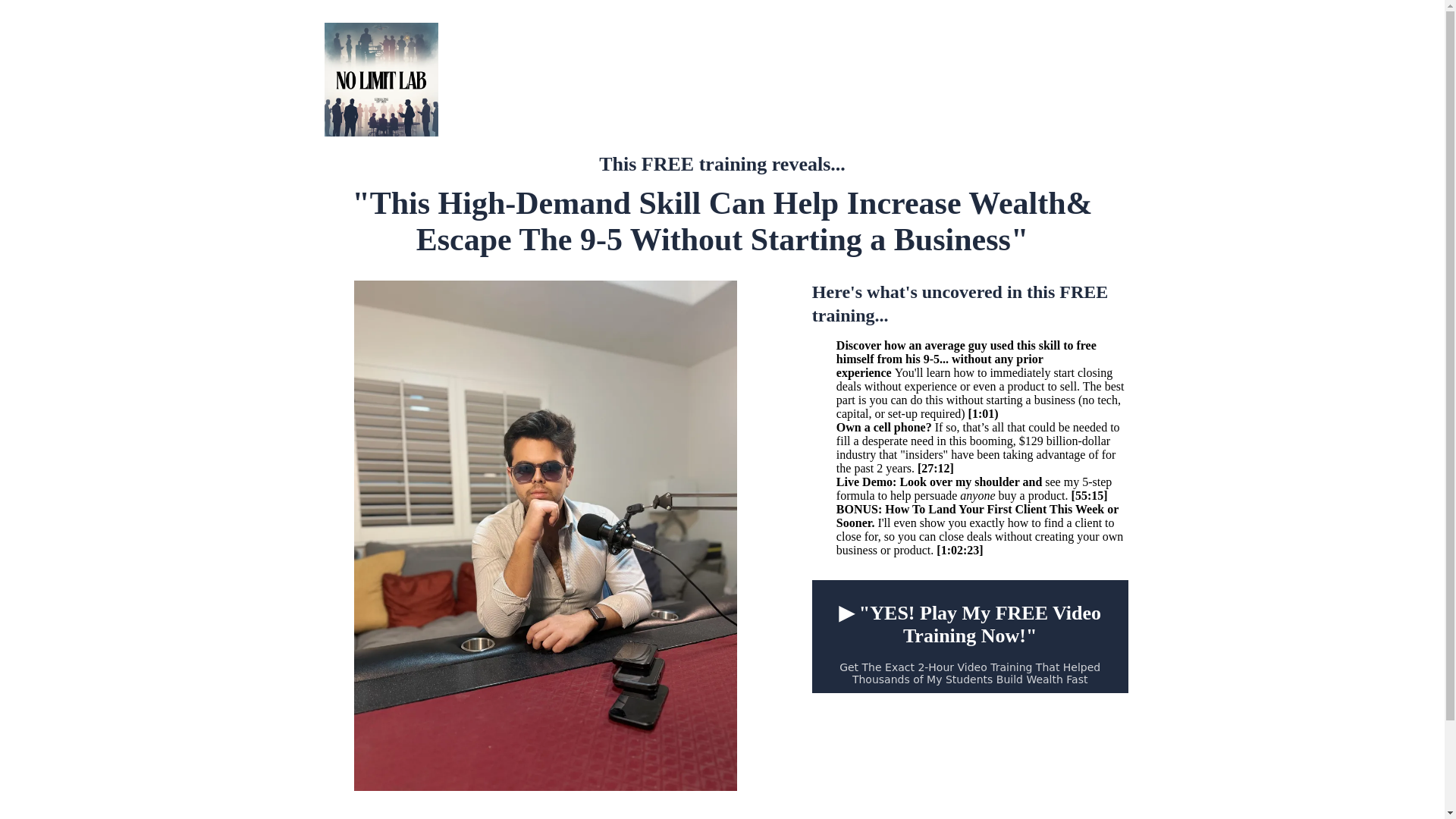 website screenshot of https://nolimitlab.co/