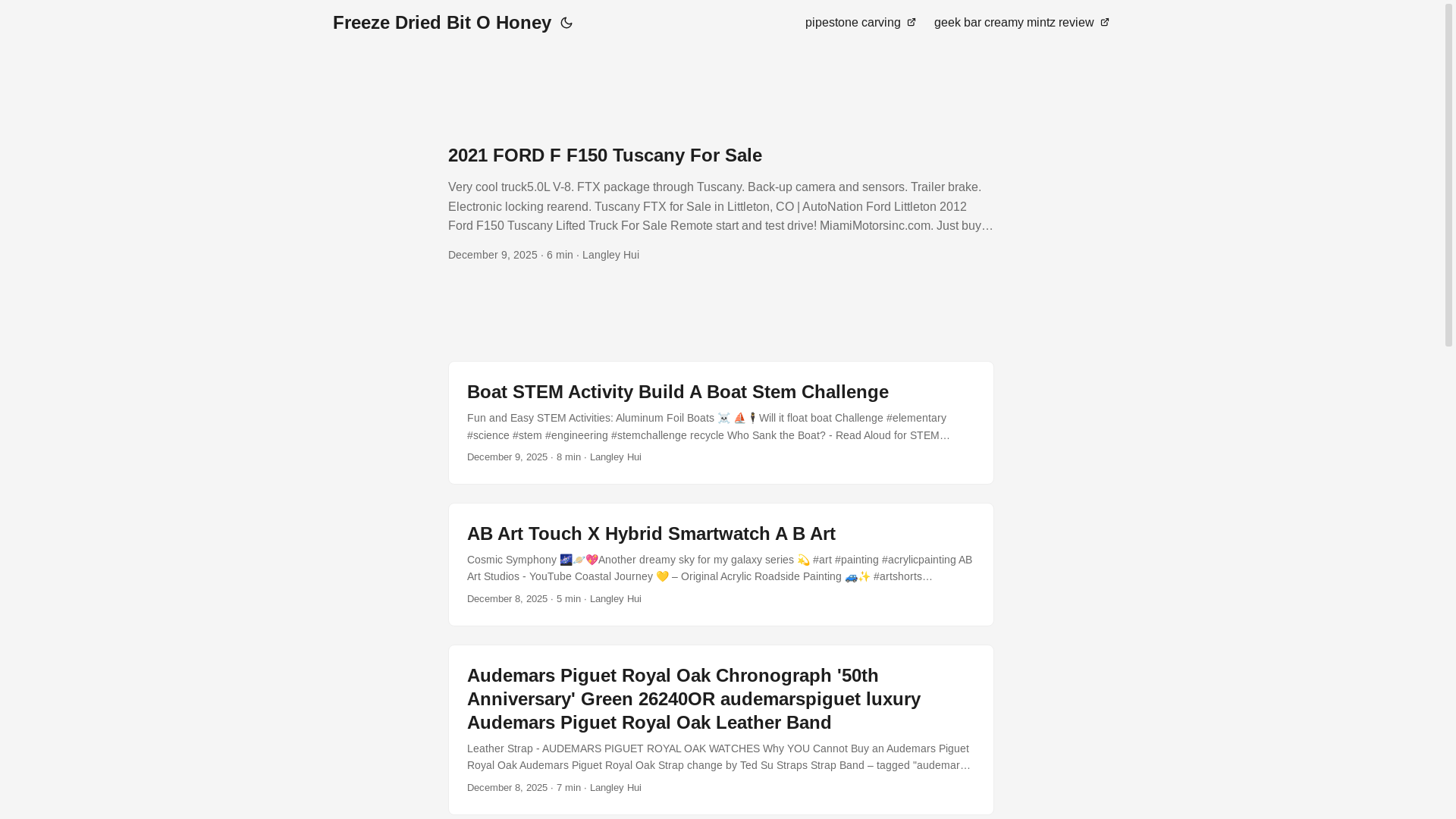 website screenshot of https://freezedriedbitohoney.pages.dev/