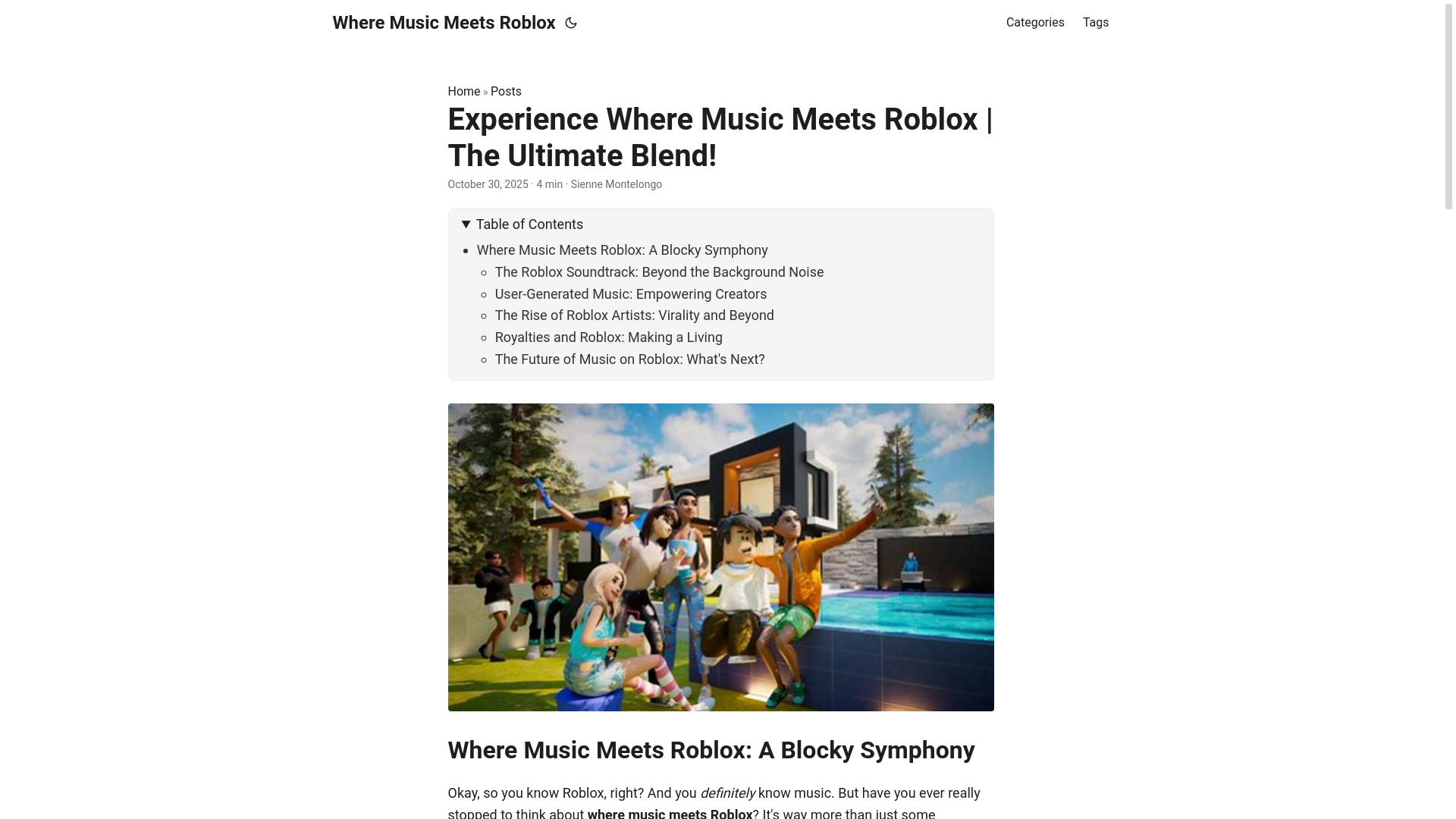 website screenshot of https://where-music-meets-roblox.pages.dev/