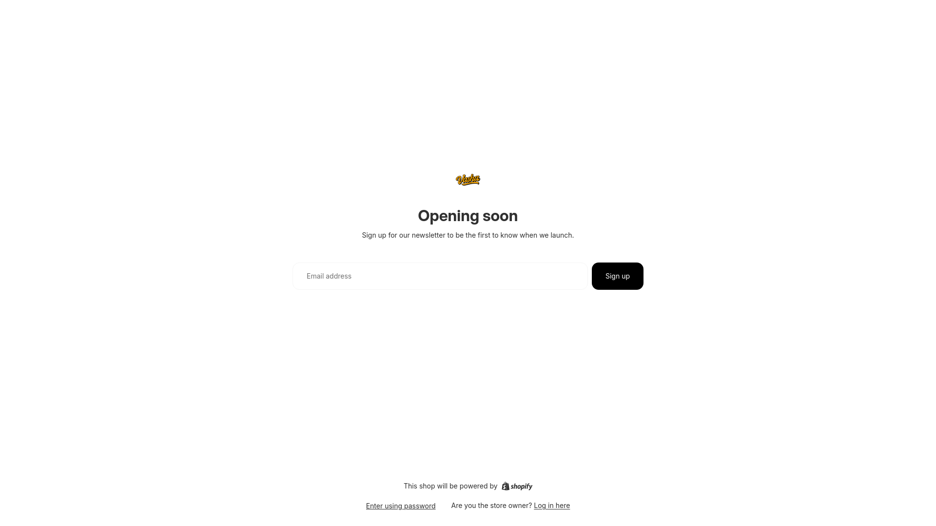 website screenshot of https://vasha.live/