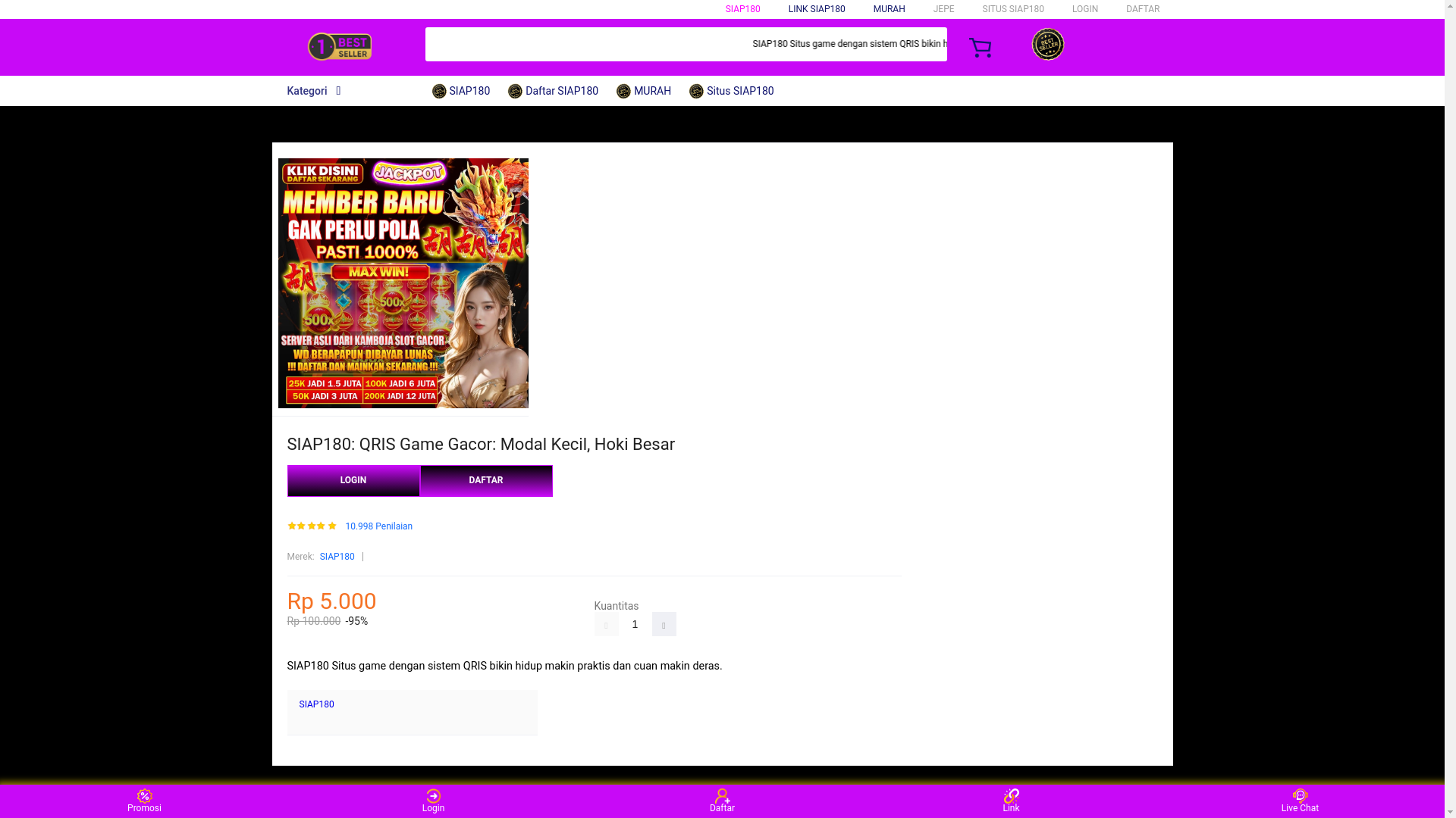 website screenshot of https://siap180b.cfd/