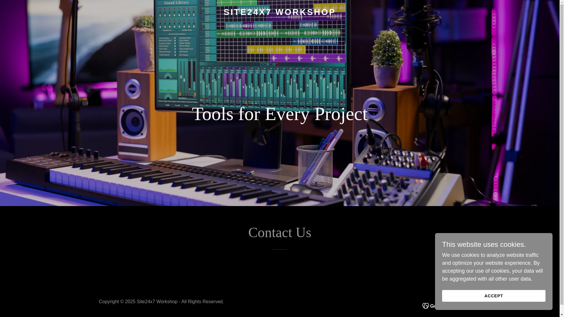 website screenshot of https://site24x7workshop.diy/