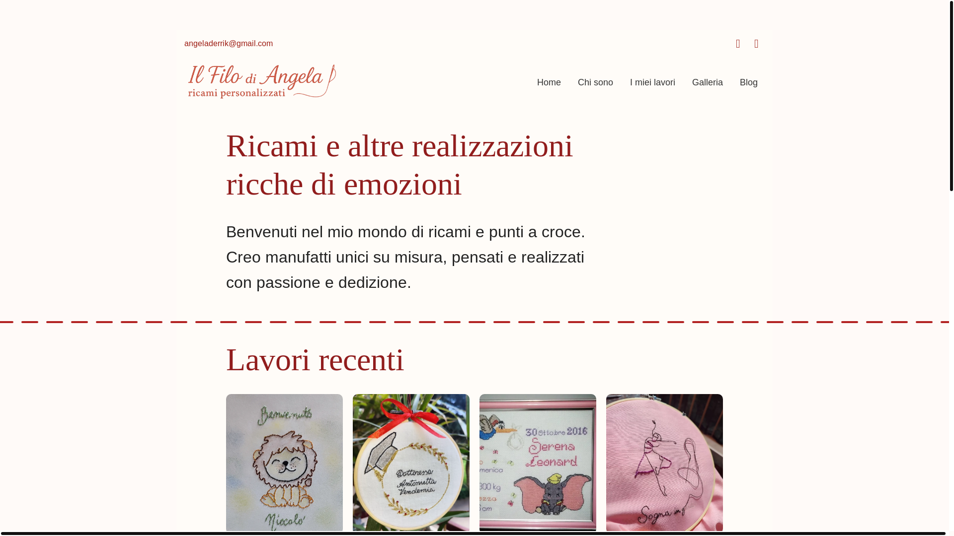 website screenshot of https://ilfilodiangela.it/