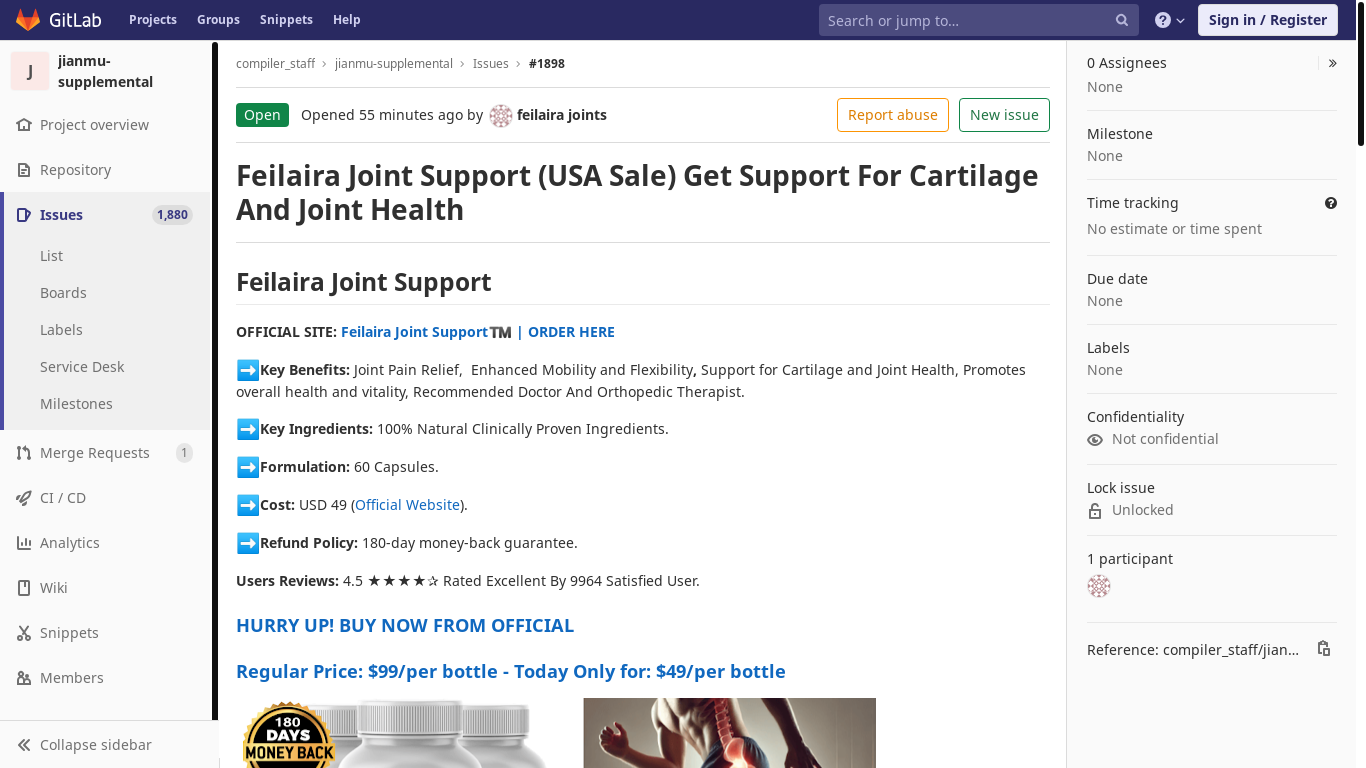 website screenshot of https://cscourse.ustc.edu.cn/vdir/Gitlab/compiler_staff/jianmu-supplemental/-/issues/1898