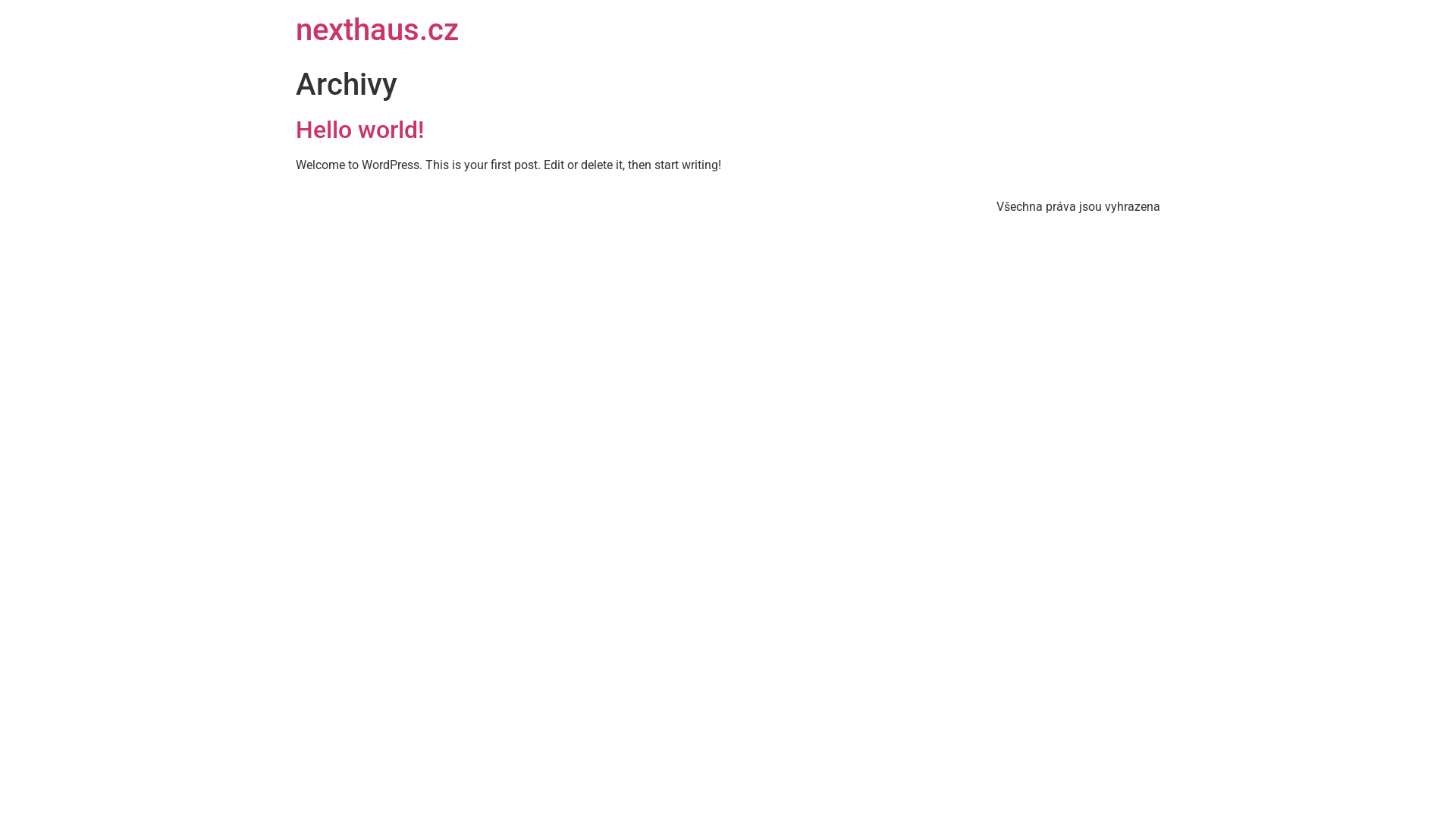 website screenshot of https://nexthaus.cz/