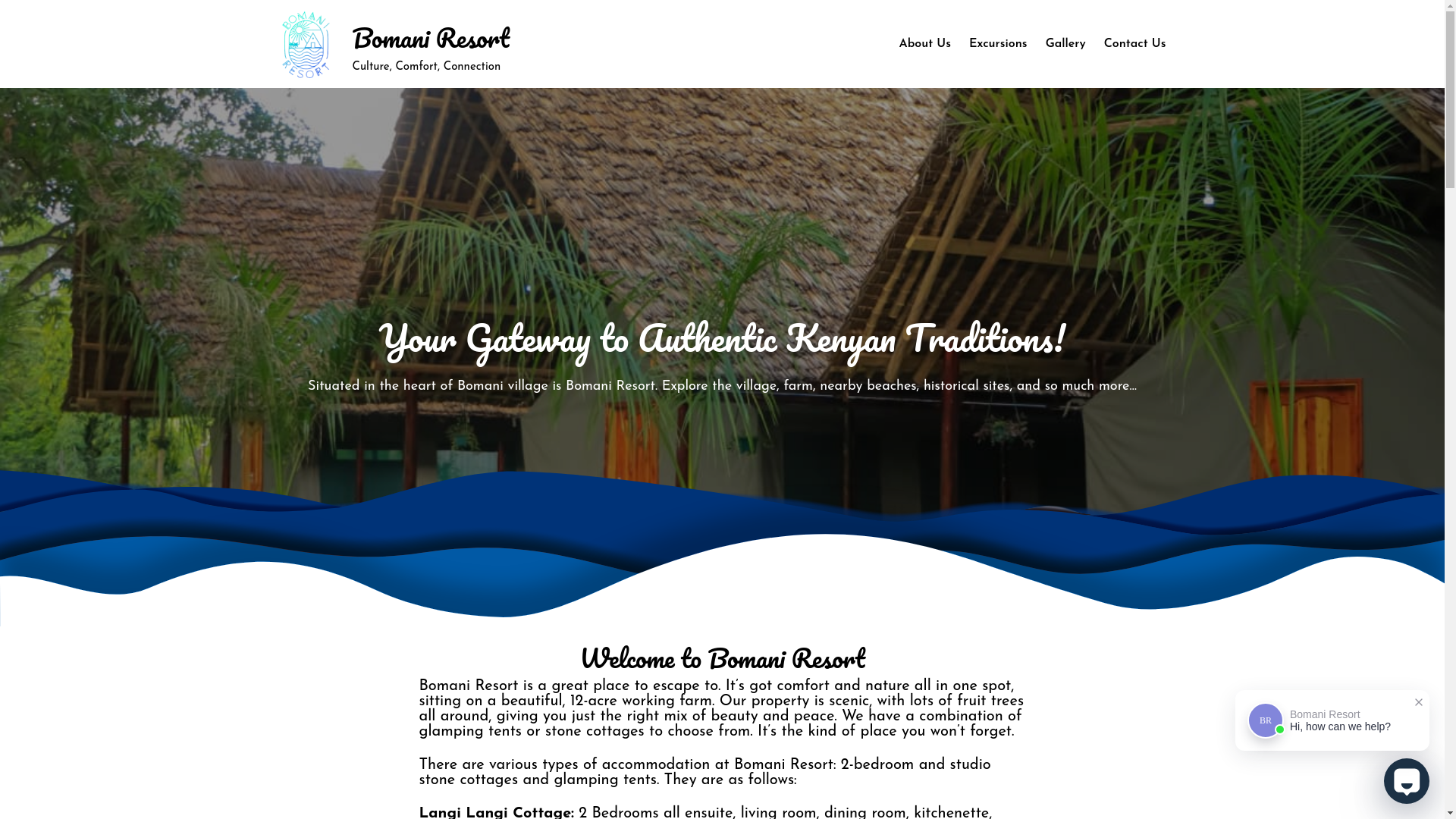 website screenshot of https://thebomaniresort.com/
