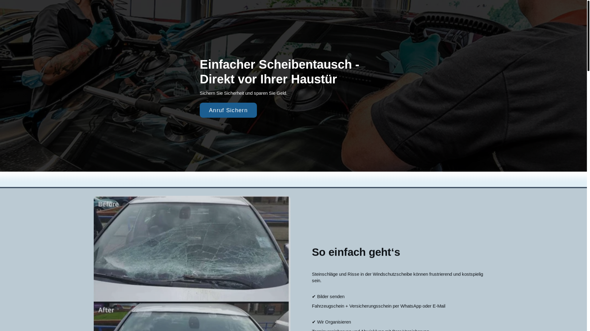 website screenshot of https://autoglastauschen.com/