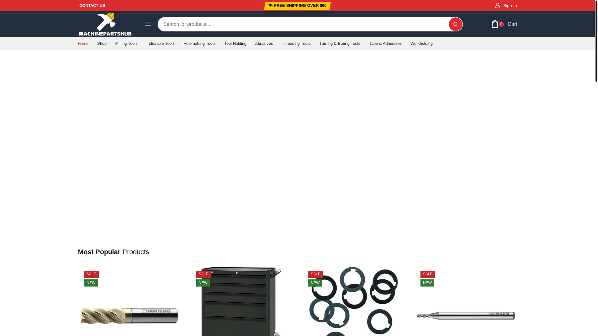 website screenshot of https://machinepartshub.com/