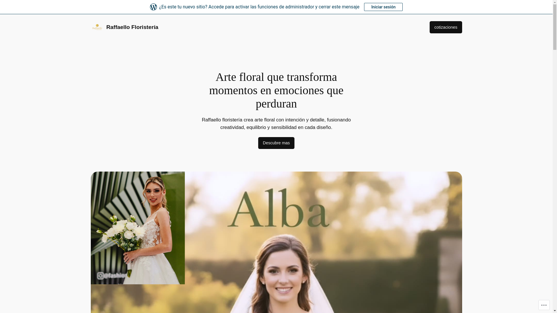website screenshot of https://raffaellofloristeria.com/
