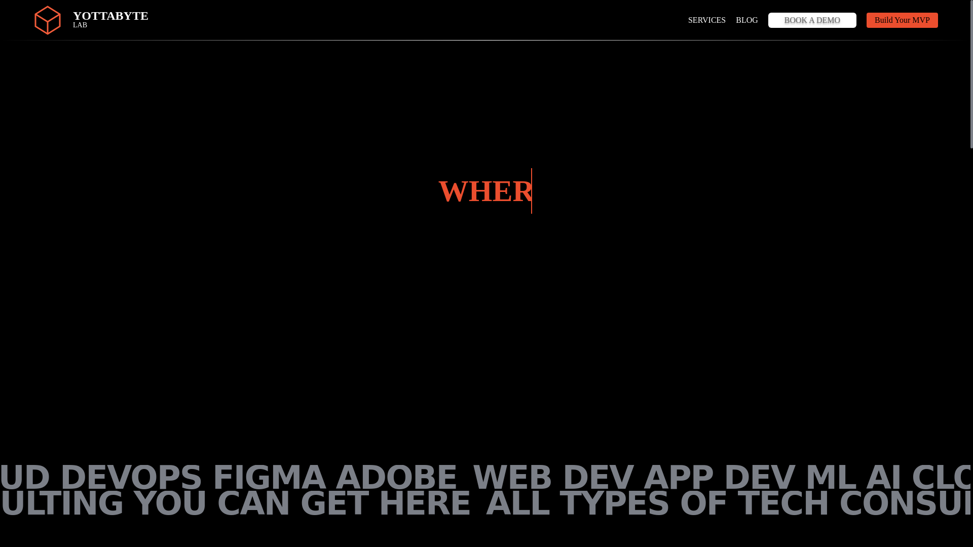 website screenshot of https://yottabytelab.com/