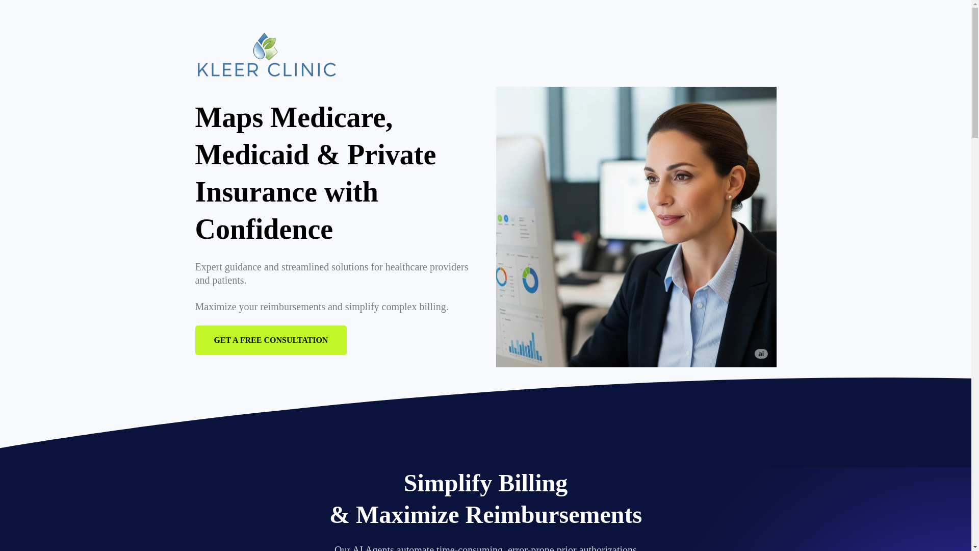 website screenshot of https://kleerclinic.com/