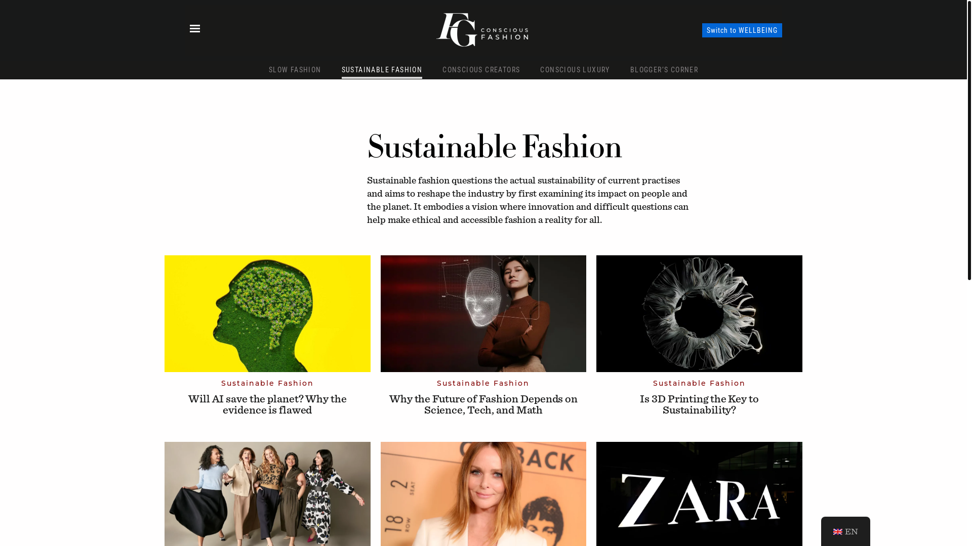 website screenshot of https://fgconsciousfashion.com/