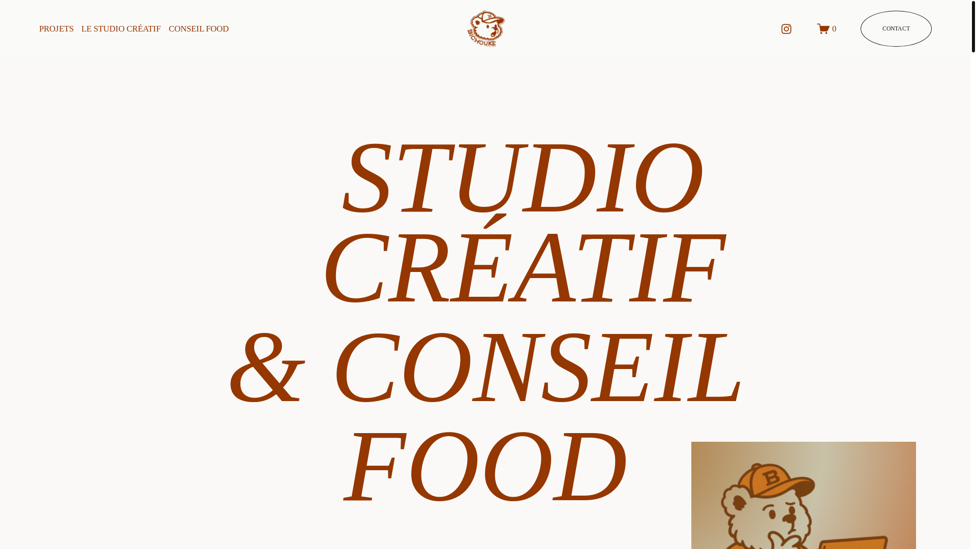 website screenshot of https://bichoukestudio.fr/