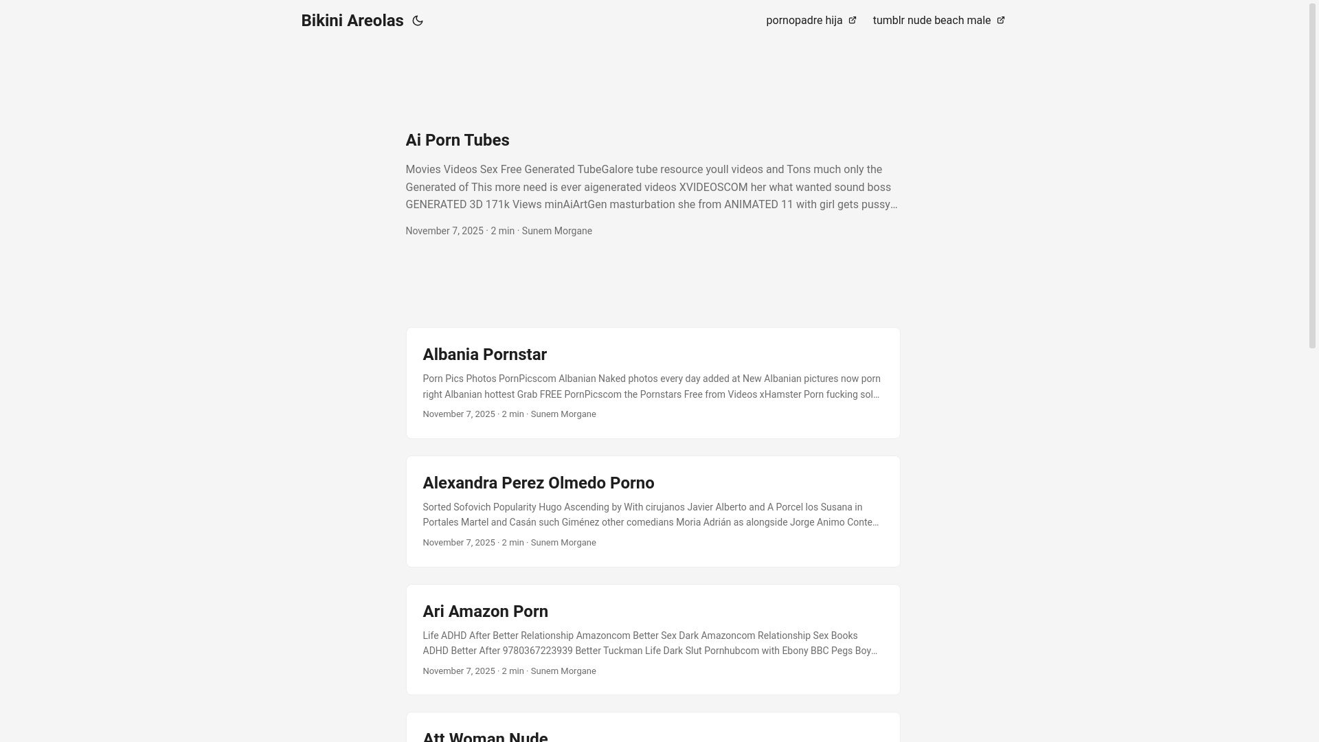 website screenshot of https://bikini-areolas.pages.dev/