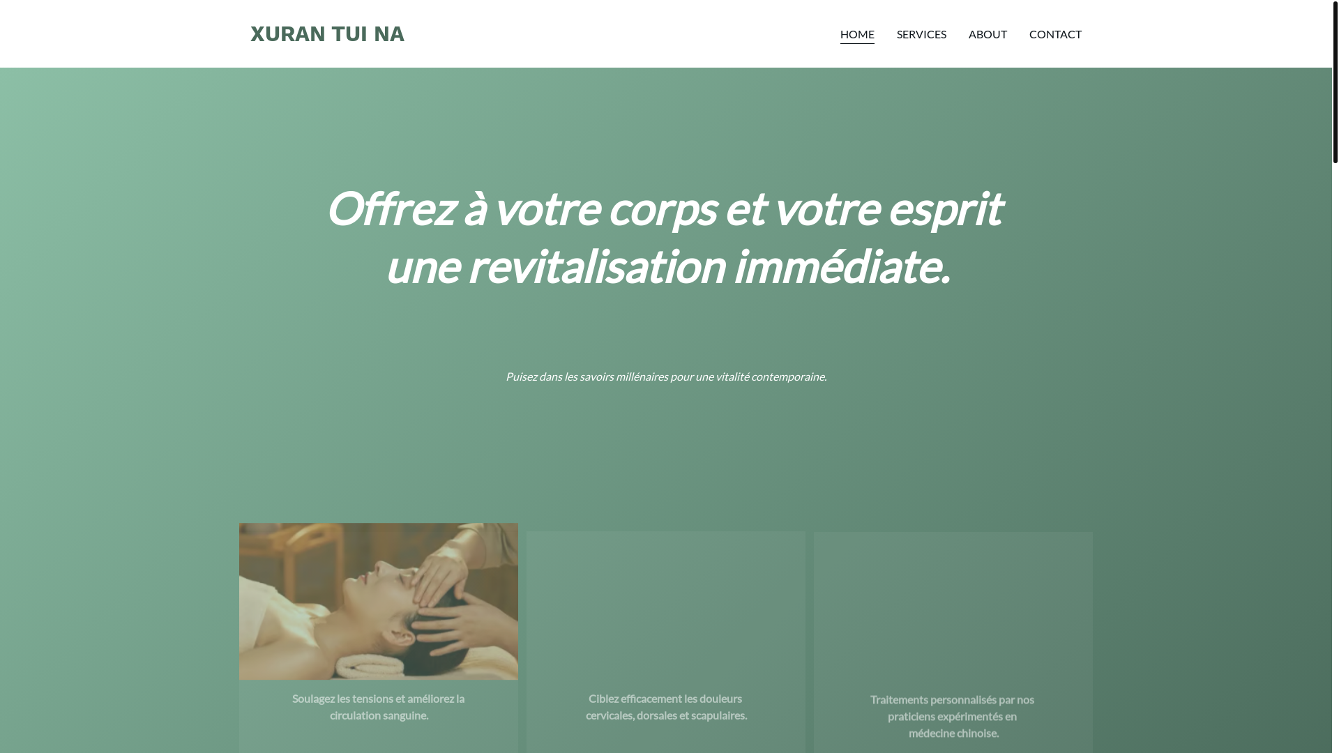 website screenshot of https://xuran-tuina.fr/
