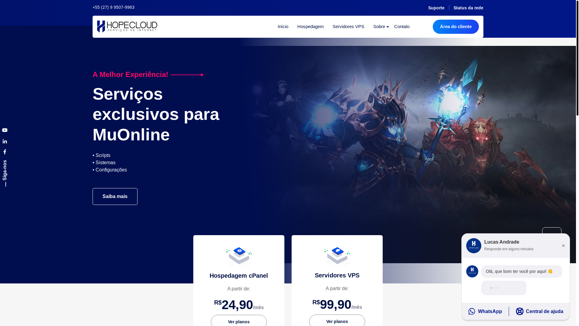 website screenshot of https://hopecloud-site.pages.dev/