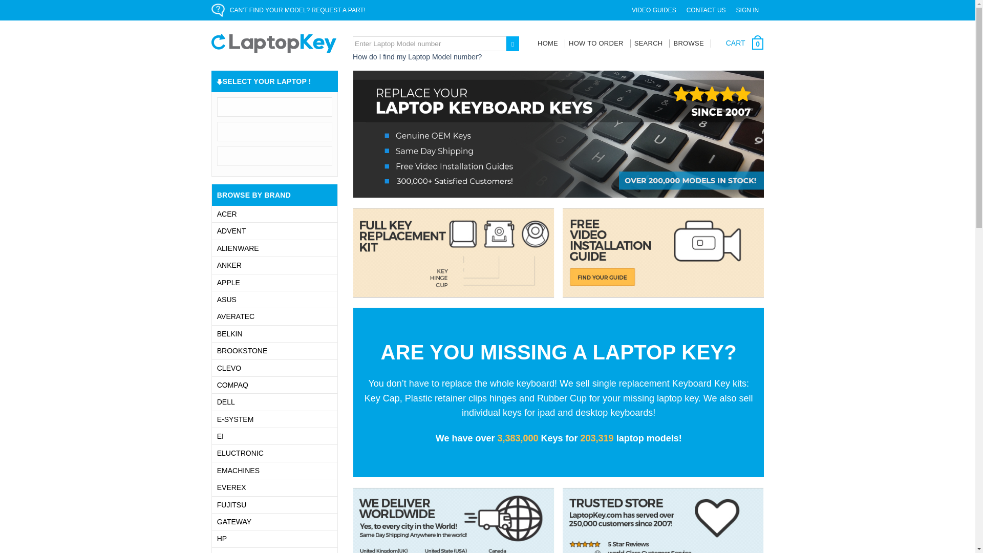 website screenshot of https://laptopkey.com/