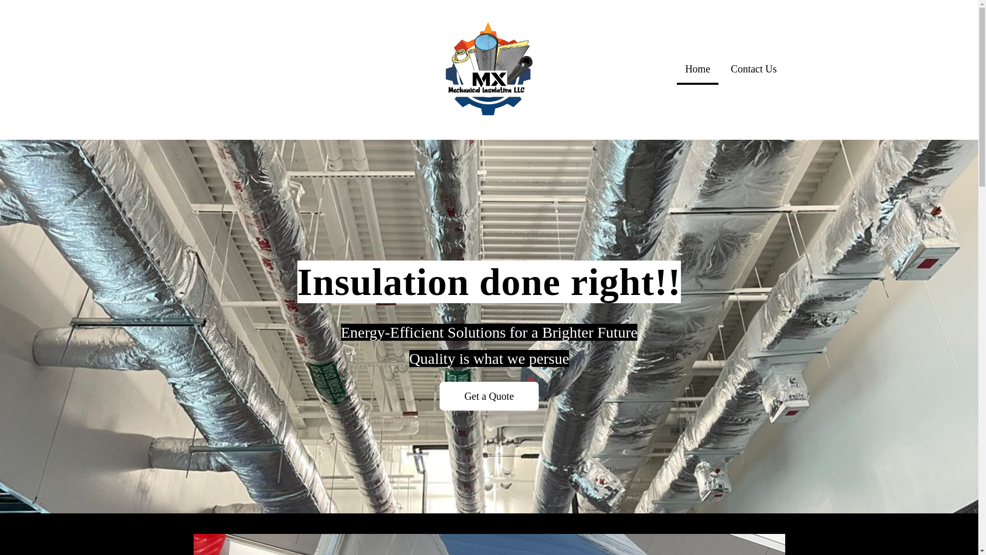 website screenshot of https://mxmechanicalinsulation.com/