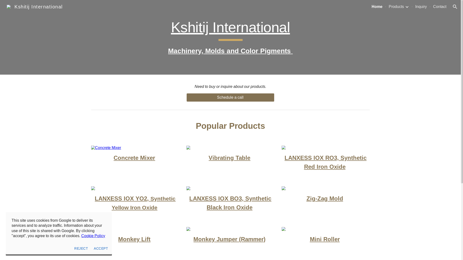 website screenshot of https://kshitijinternational.pages.dev/
