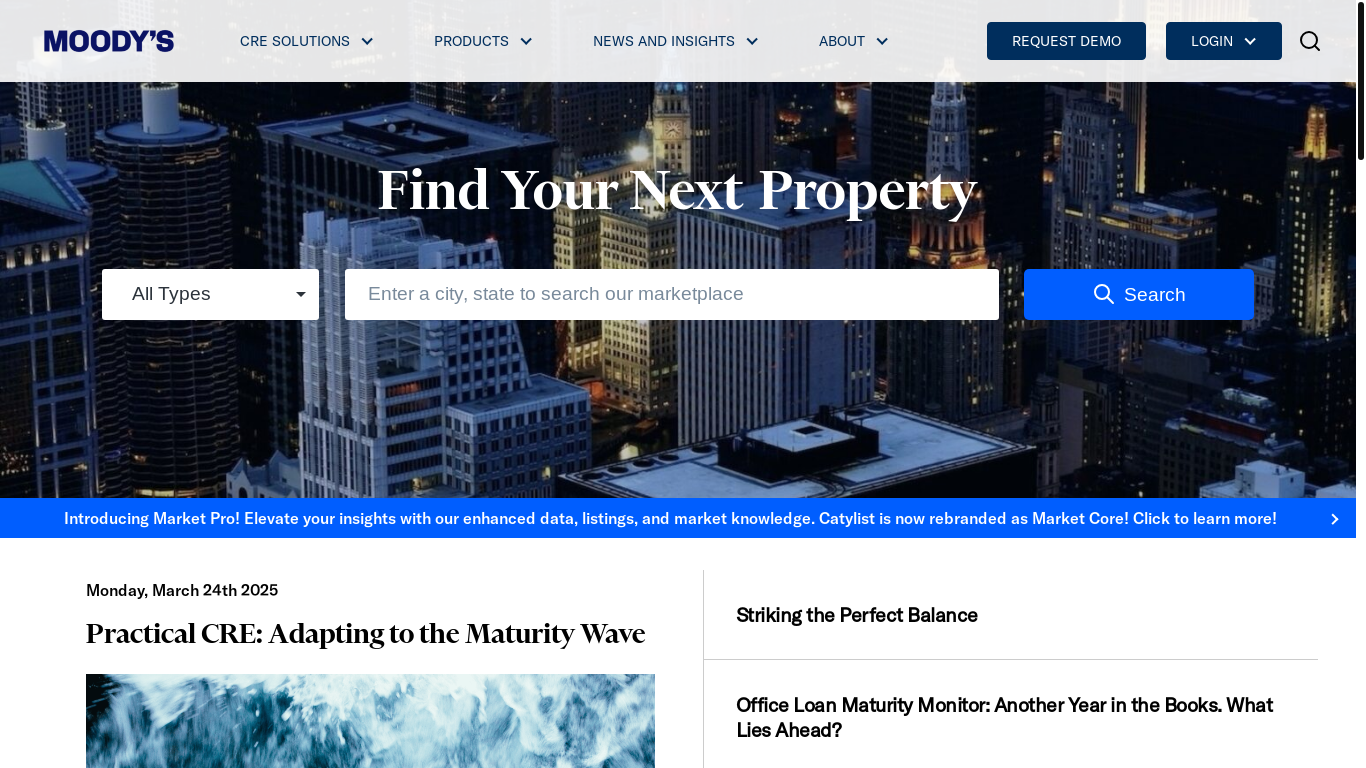 website screenshot of https://moodyscre.com/