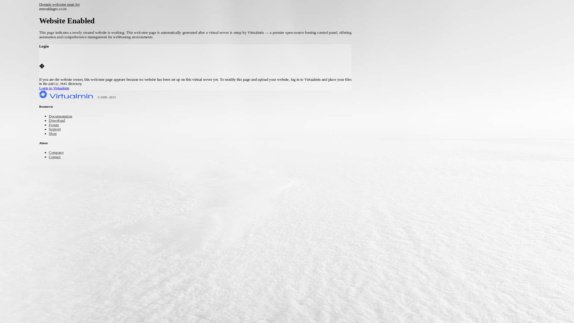 website screenshot of https://emeraldagro.co.in/