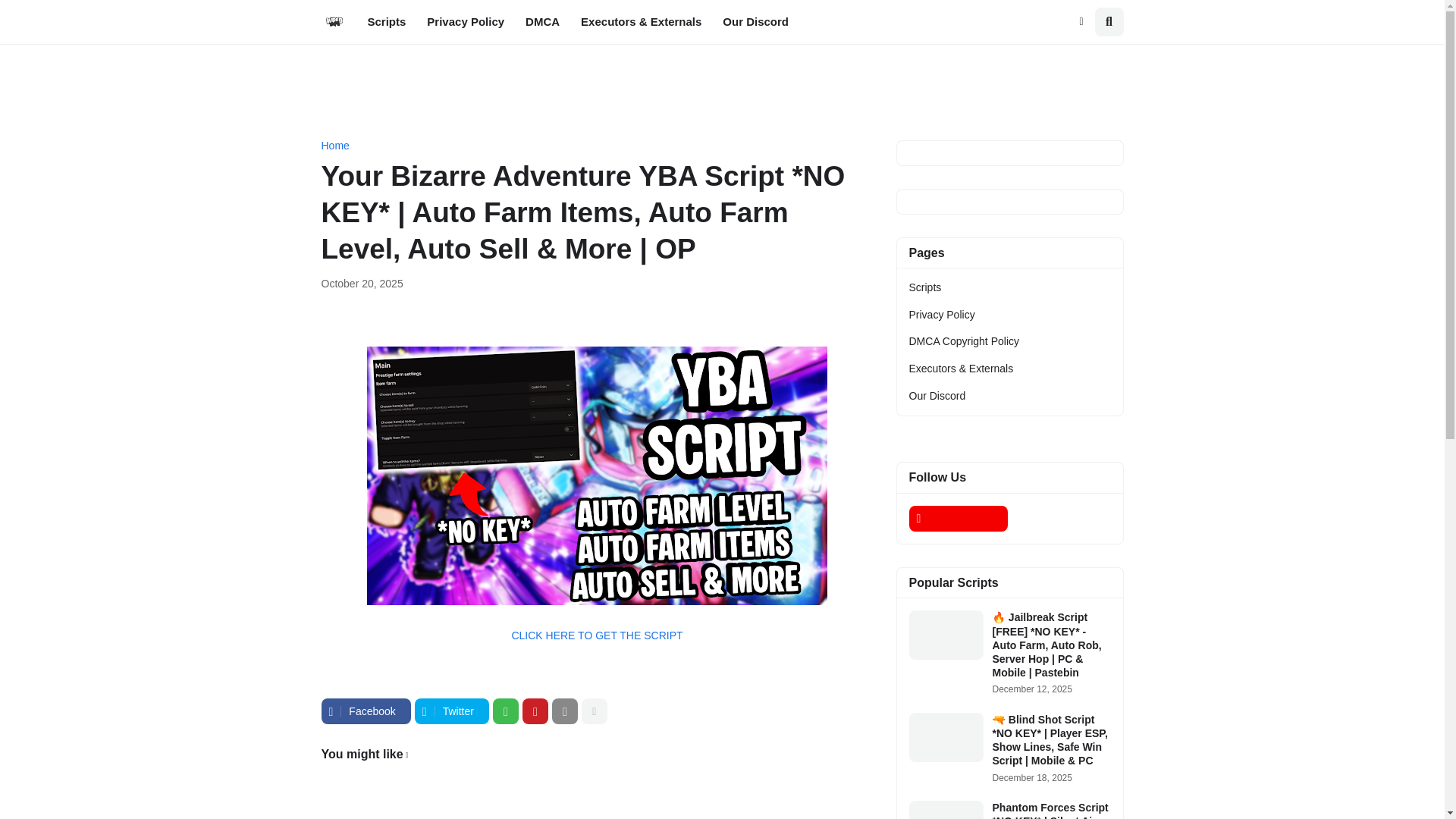 website screenshot of https://www.wrldscripts.xyz/2025/10/your-bizarre-adventure-yba-script-no.html