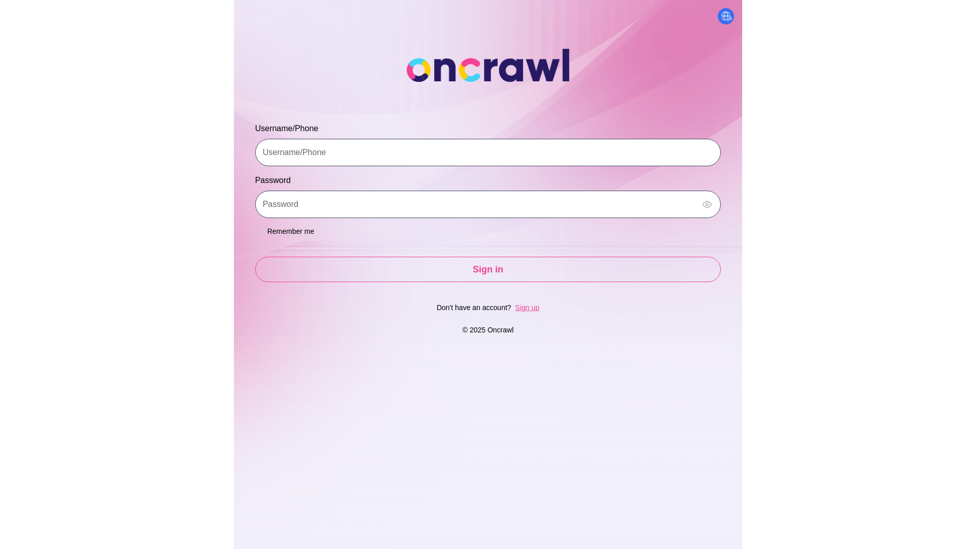 website screenshot of https://www.oncrawlppc.com/