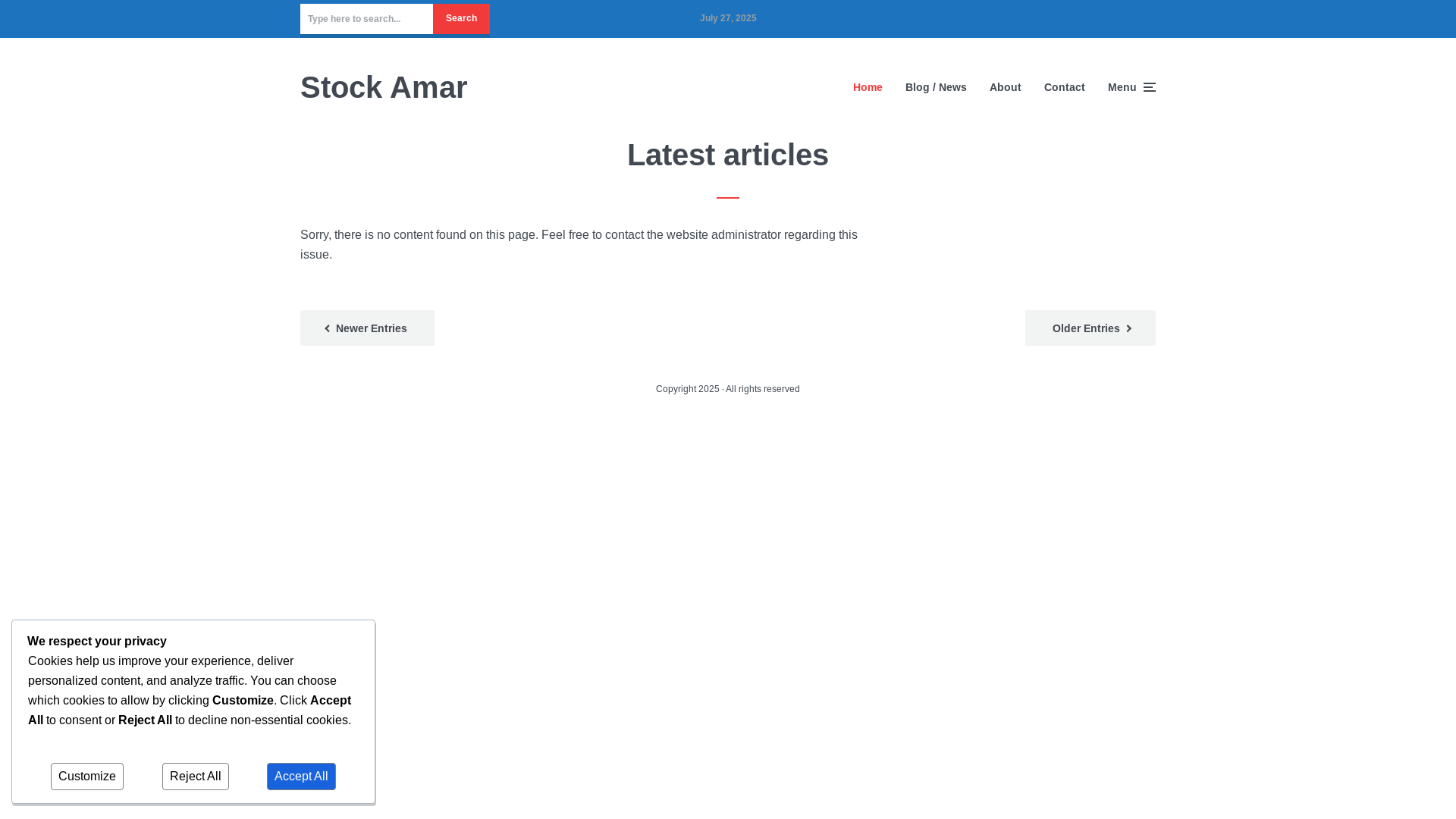 website screenshot of https://stockamar.com/