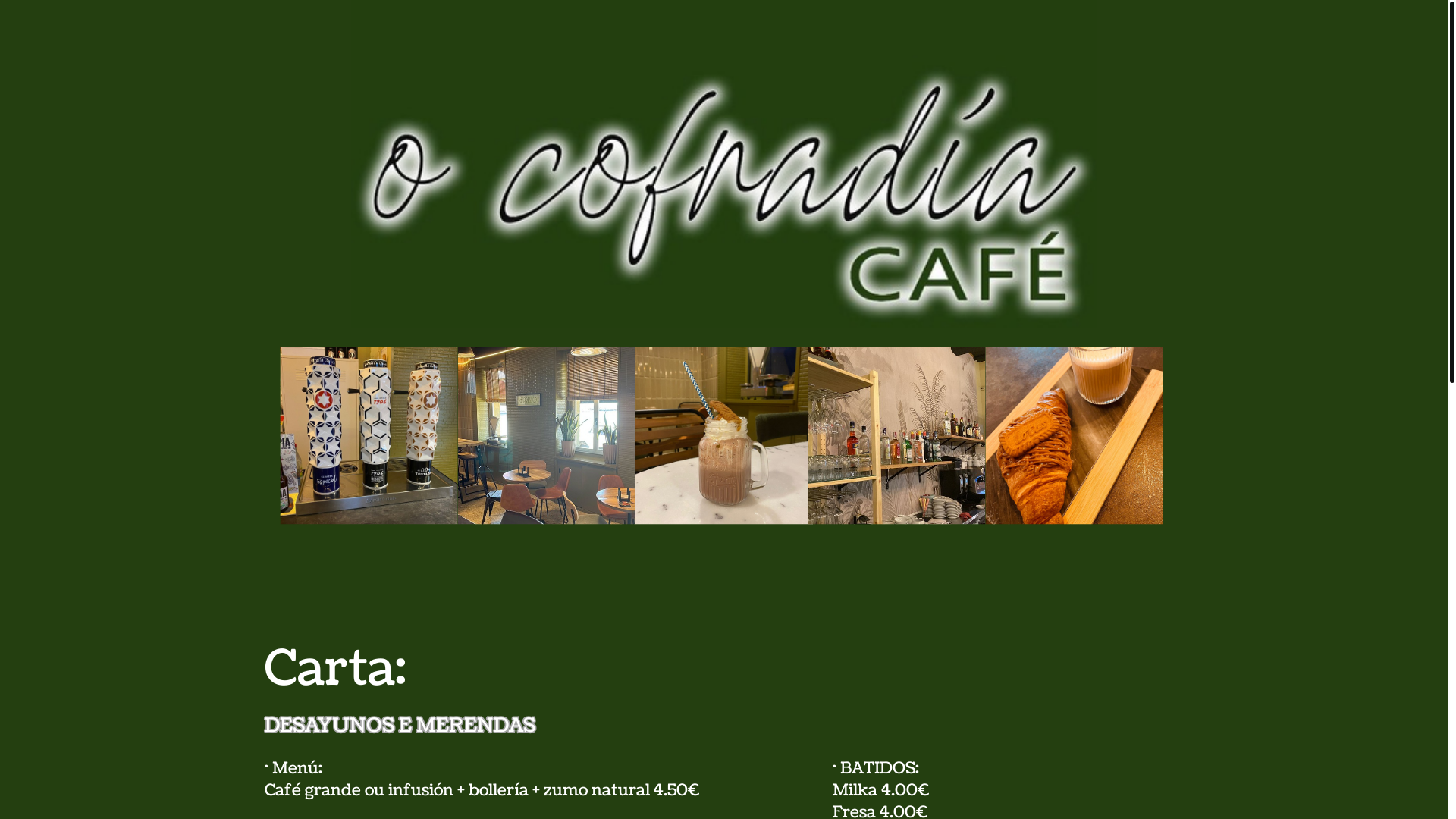 website screenshot of https://ocofradiacafe.com/