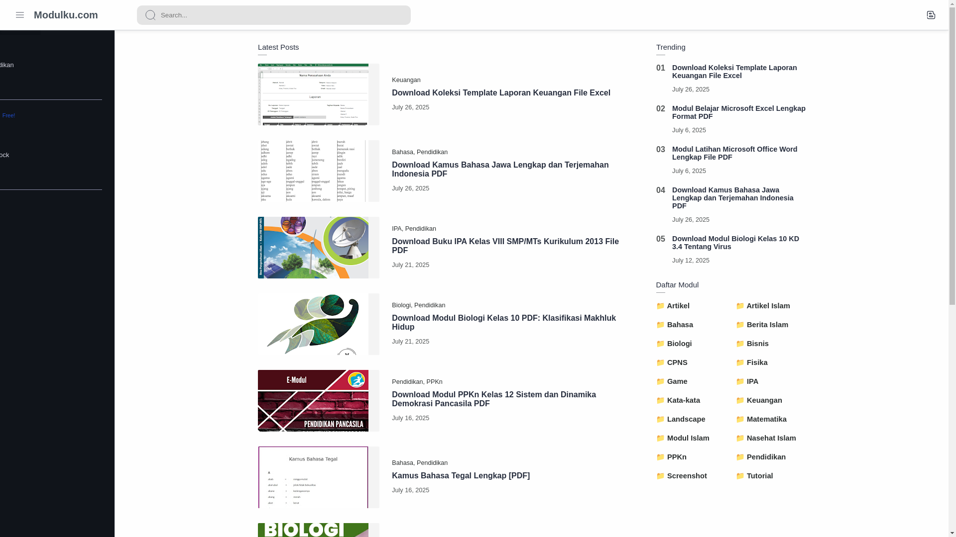 website screenshot of https://www.modulku.com/