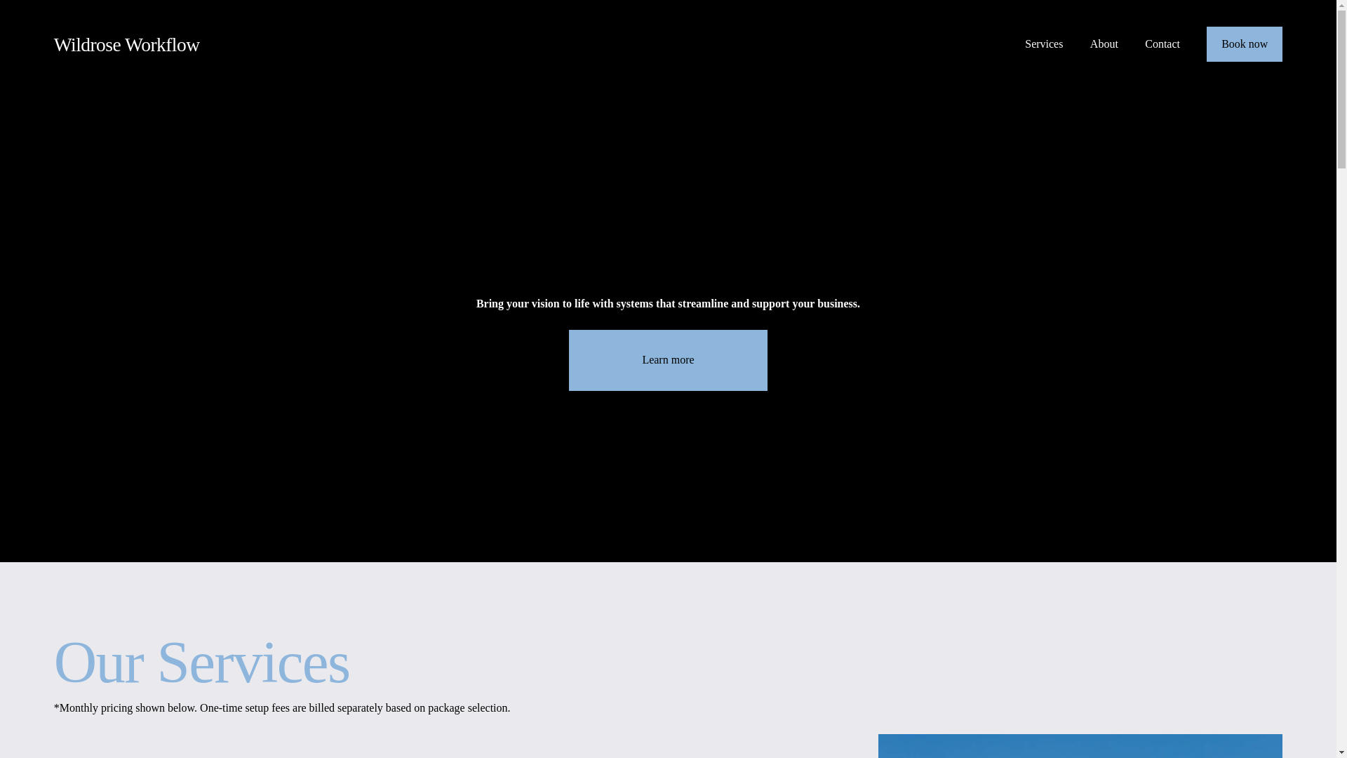 website screenshot of https://wildroseworkflow.ca/