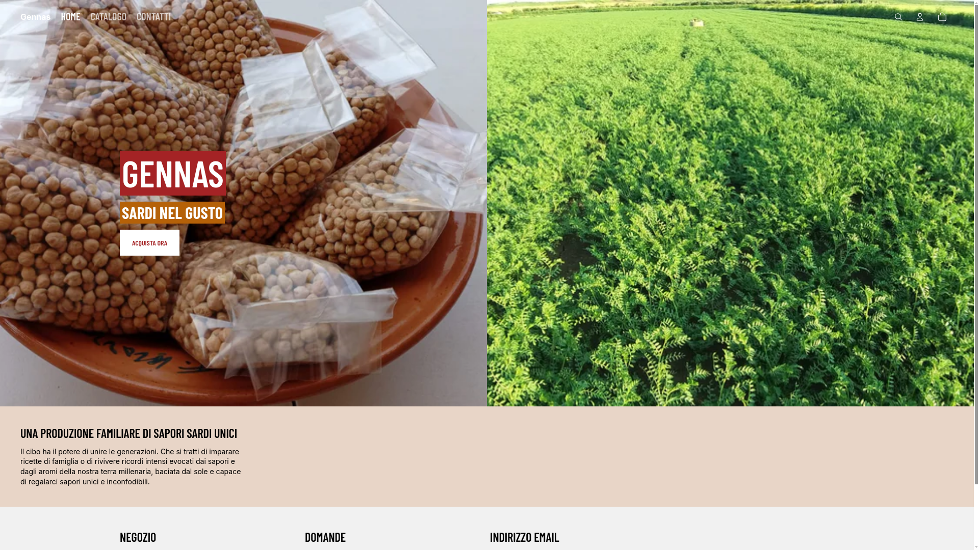 website screenshot of https://shopgennas.com/