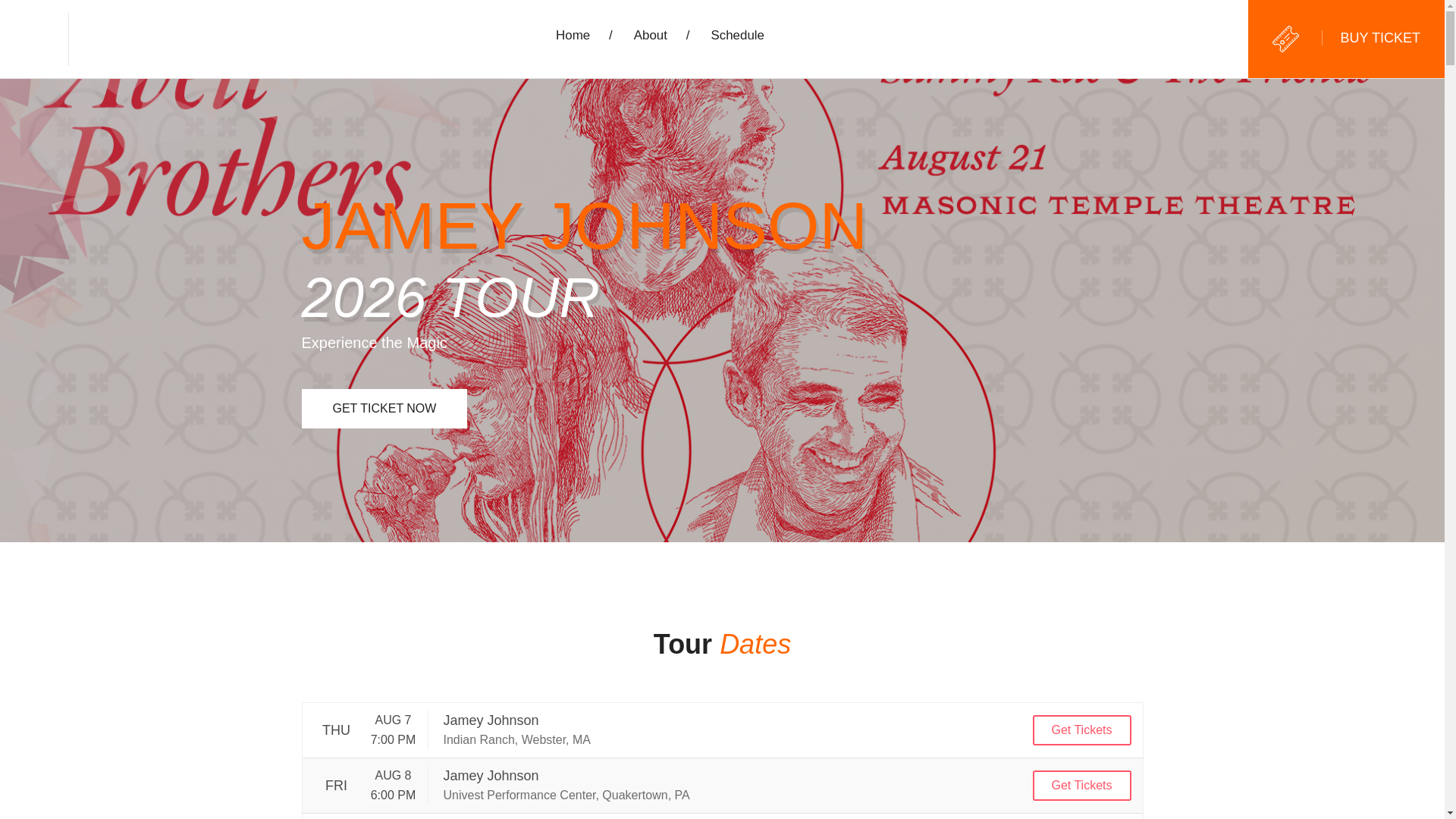 website screenshot of https://jameyjohnsontour.us/