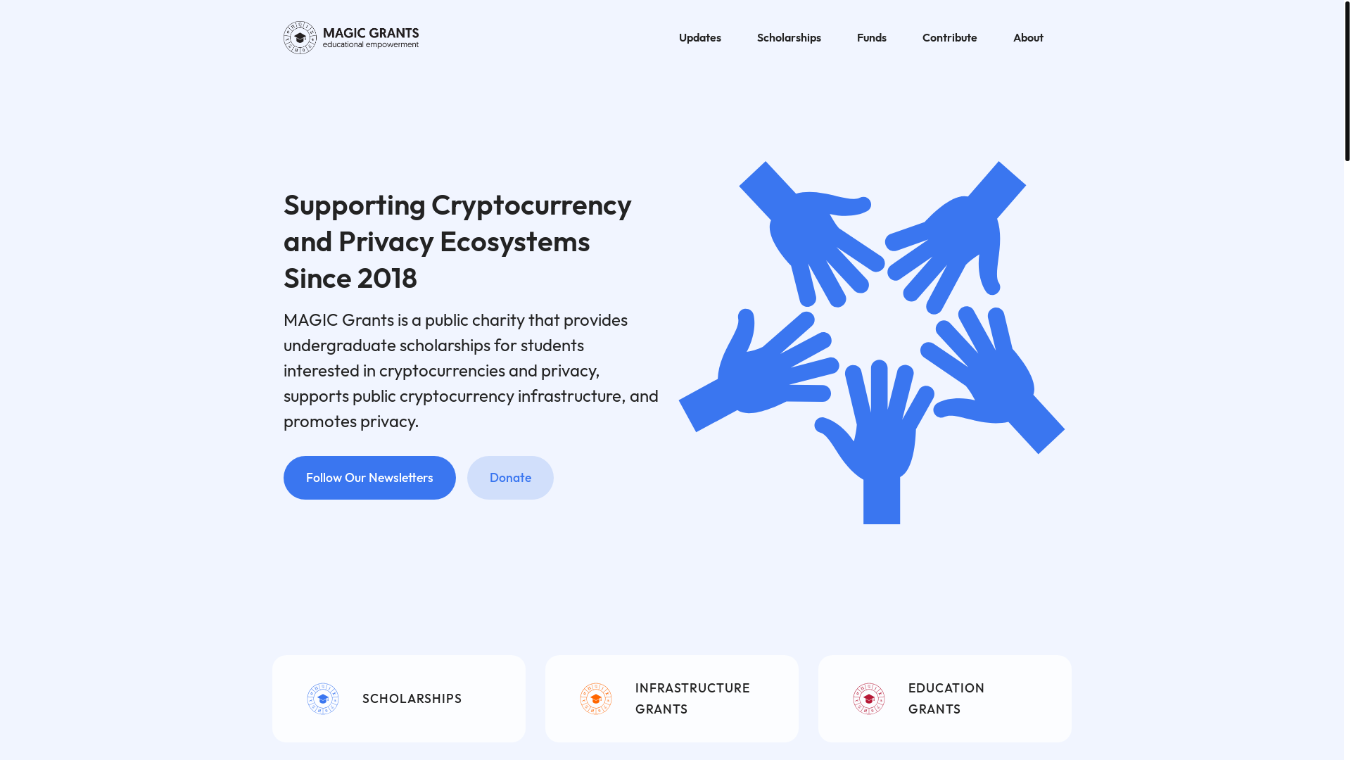 website screenshot of https://magicgrants-org.pages.dev/