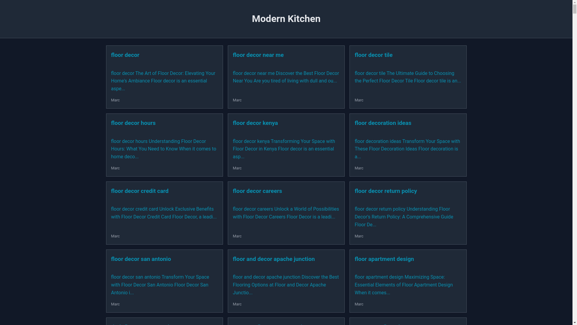 website screenshot of https://modernkitchens.pages.dev/