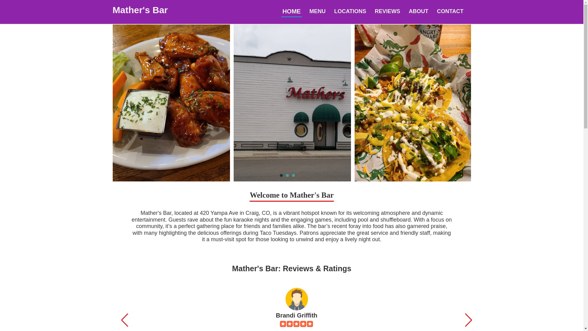 website screenshot of https://mathers-bar.store/