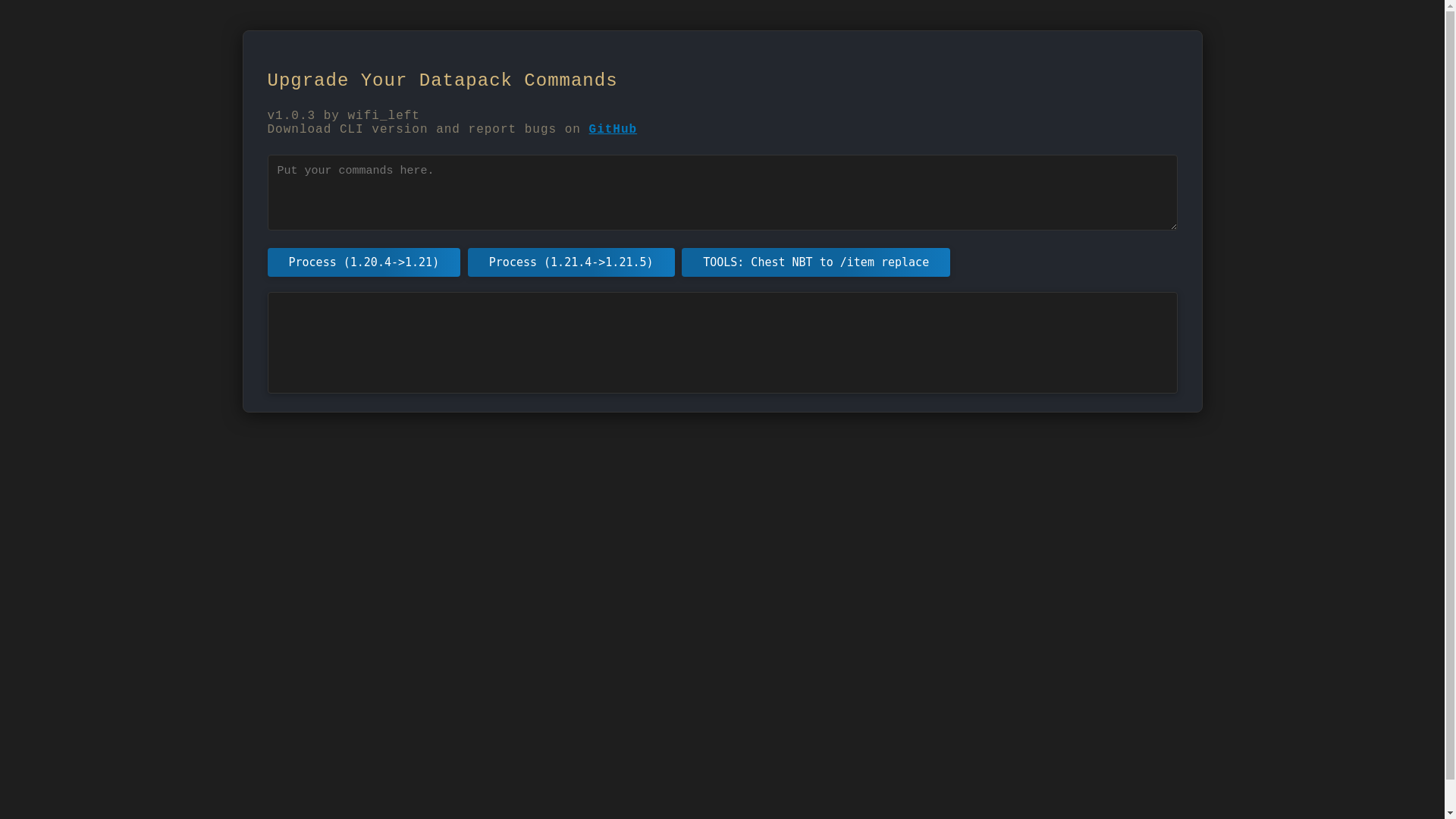 website screenshot of https://datapack-upgrader-12d.pages.dev/