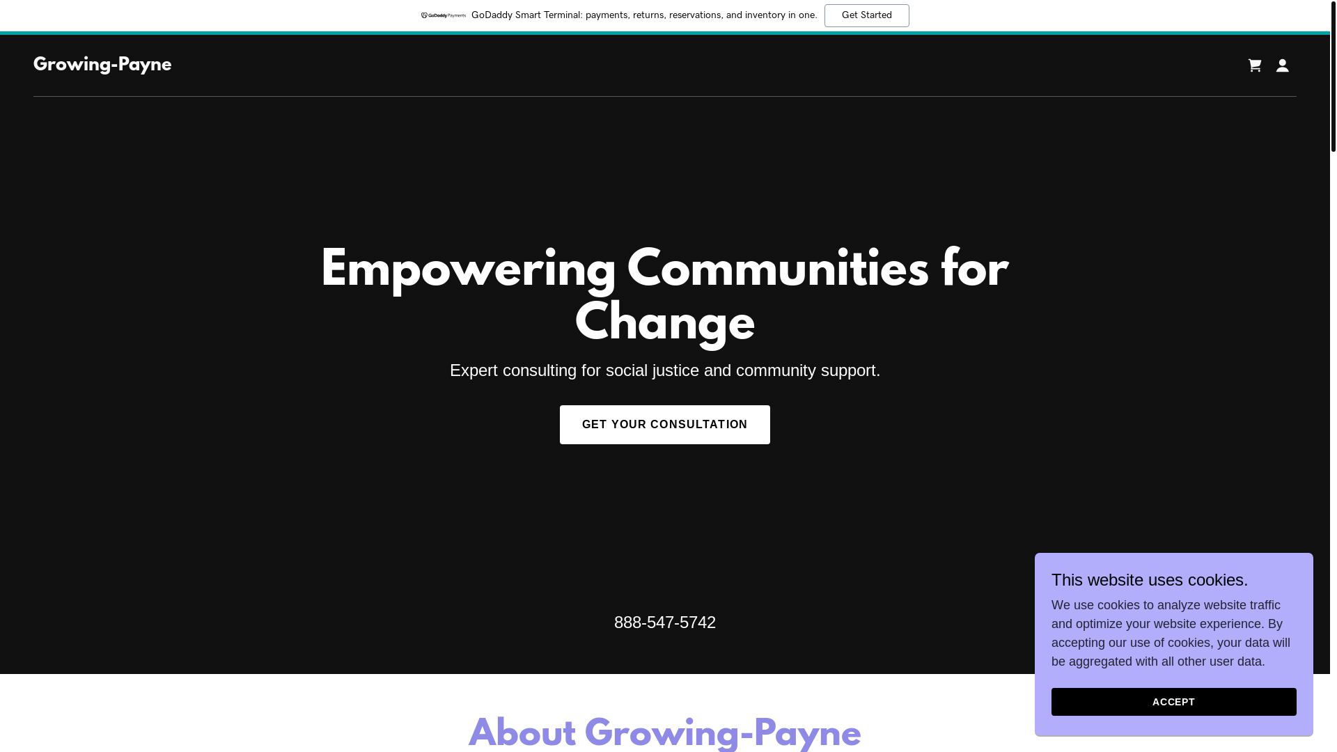 website screenshot of https://growing-payne.net/